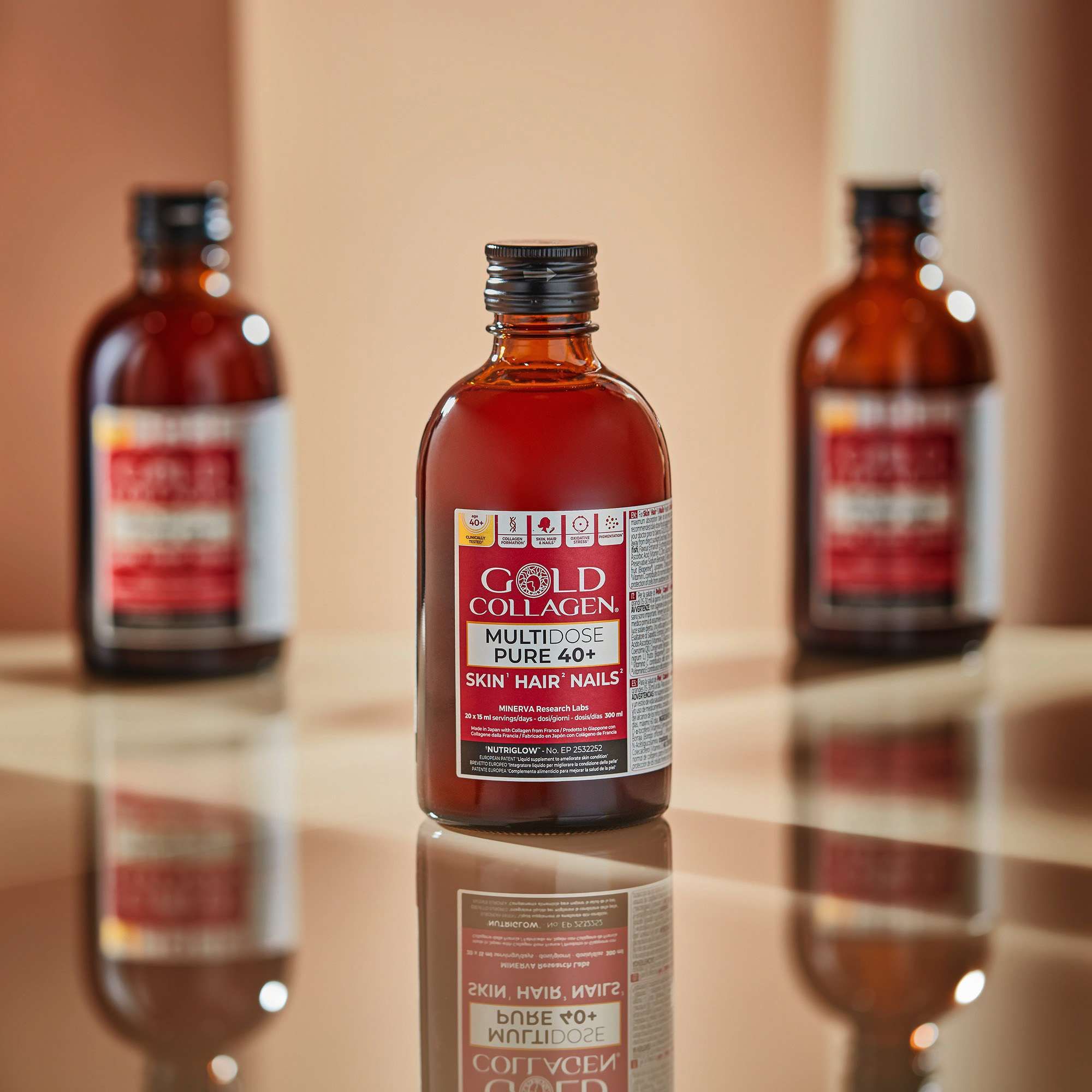 Gold Collagen Liquid Supplement Multidose Pure 40+ Liquid Supplement 20 x 15ml image 3