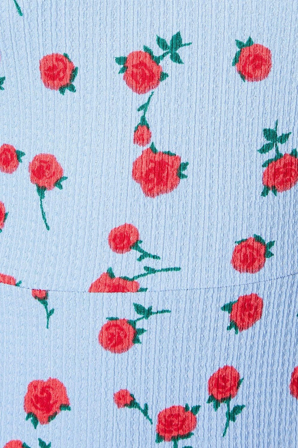 Dorothy Perkins Rose V Neck Short Sleeve Jersey Midi Dress Blue image 5