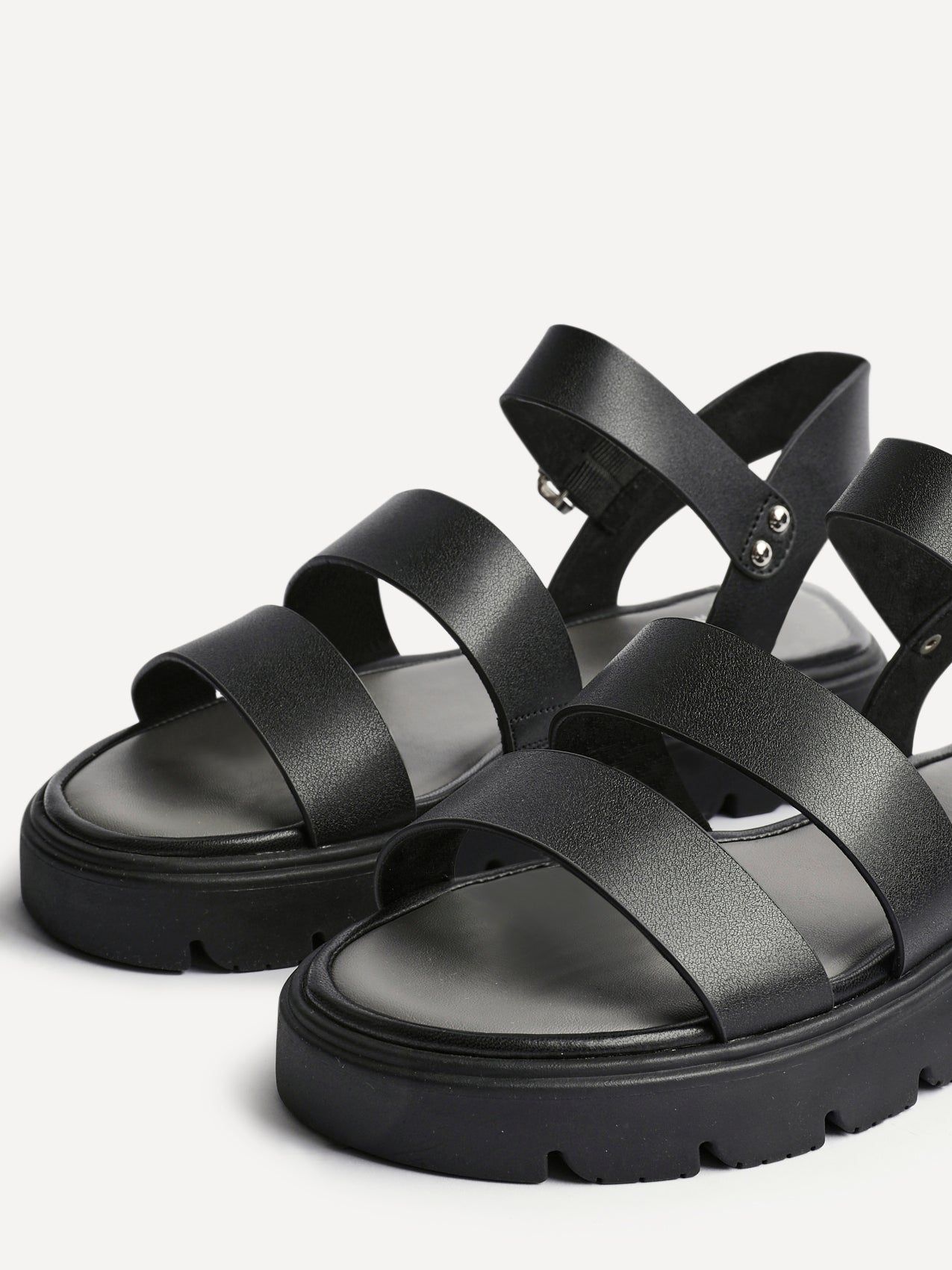 Linzi Tayla Wide Fit Black Gladiator Sandals image 4