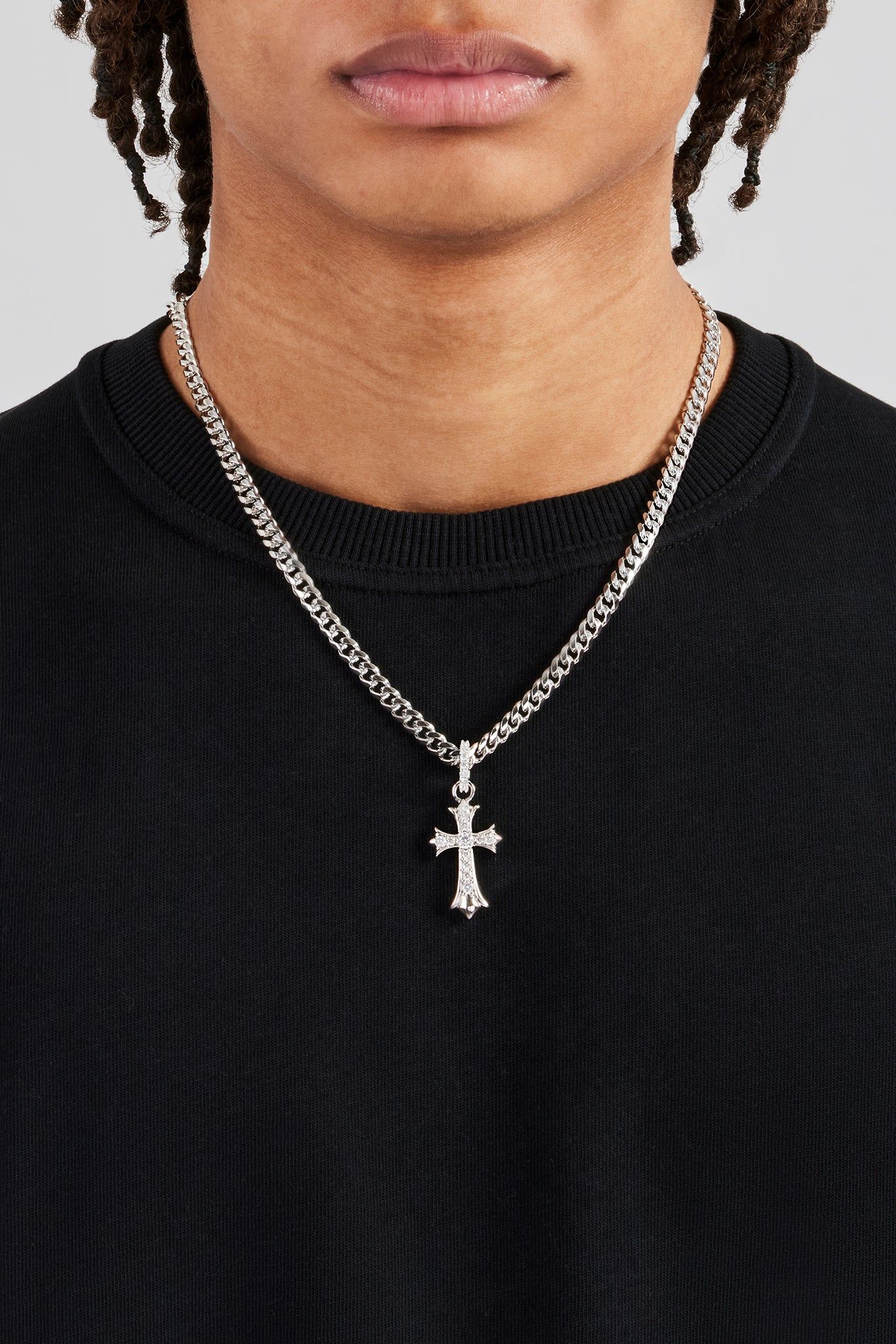 Cernucci Chunky Cross Polished Cuban Chain - 5mm image 1