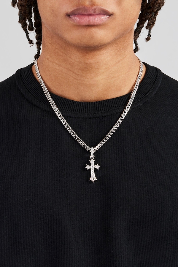 Cernucci Chunky Cross Polished Cuban Chain - 5mm