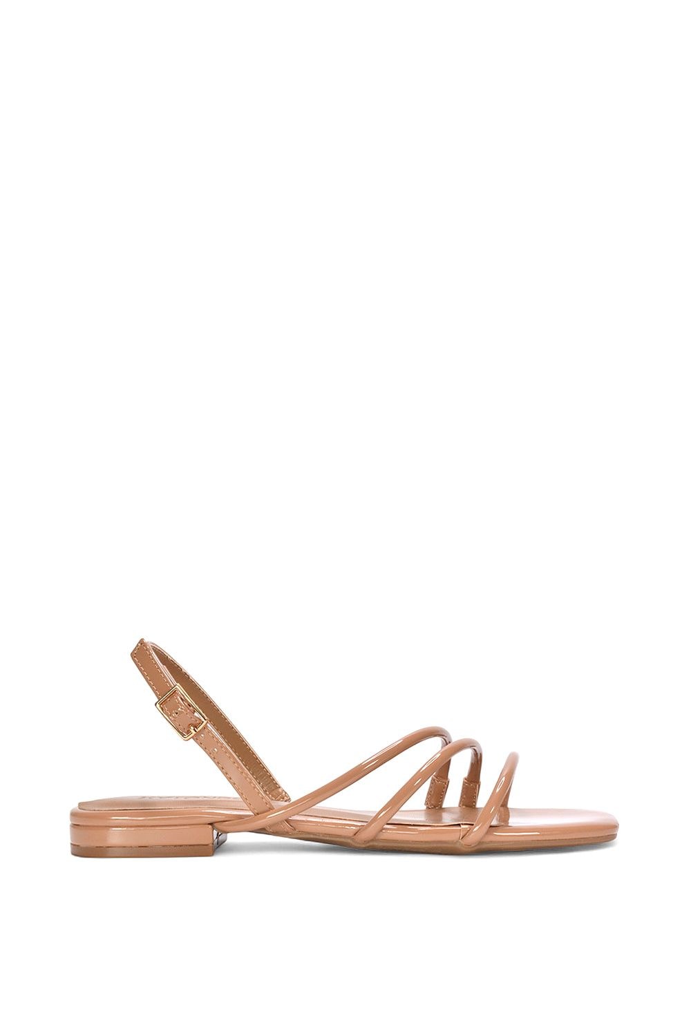 XY London 'Mary' Square Toe Strappy Slingback Flat Sandals image 1