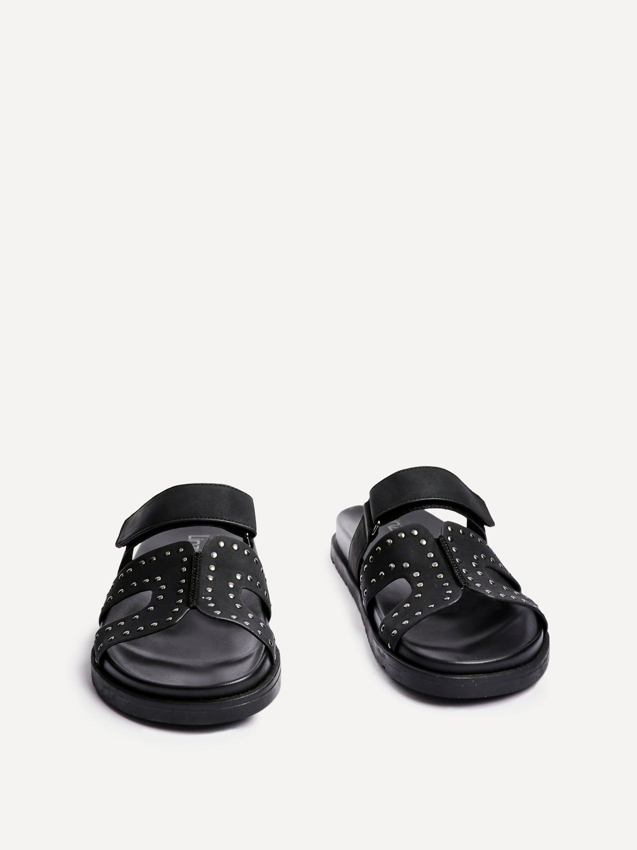 Linzi Karma Black Nubuck Studded Linked Design Sandal image 3