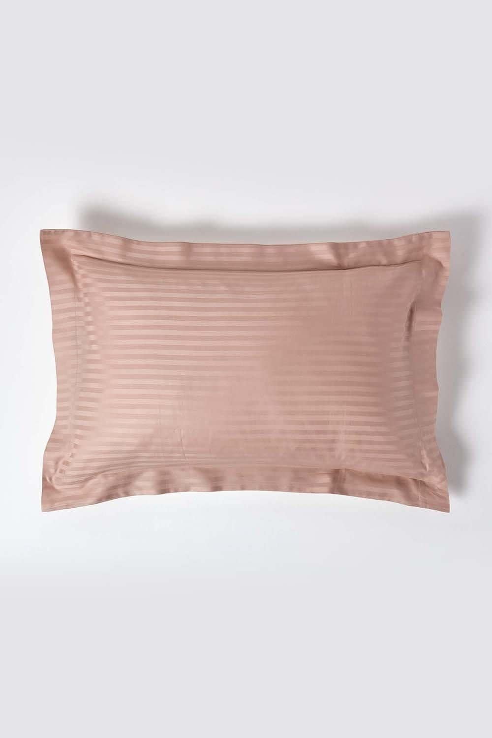 Homescapes Egyptian Cotton Satin Stripe Oxford Pillowcase 330 TC image 1