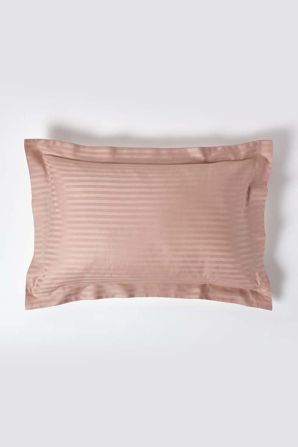 Homescapes Egyptian Cotton Satin Stripe Oxford Pillowcase 330 TC