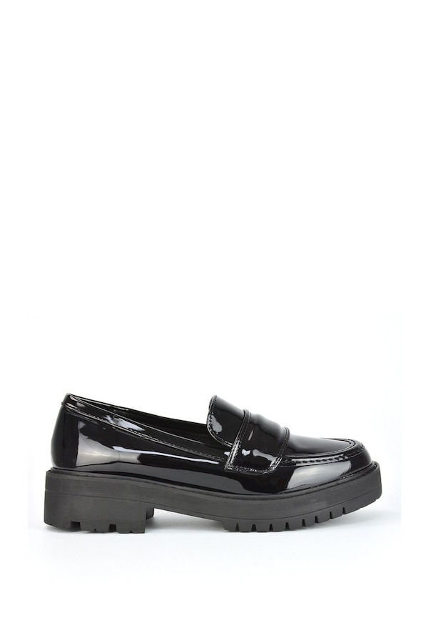 XY London 'Kourtney' Chunky Sole Slip on Flat Loafers