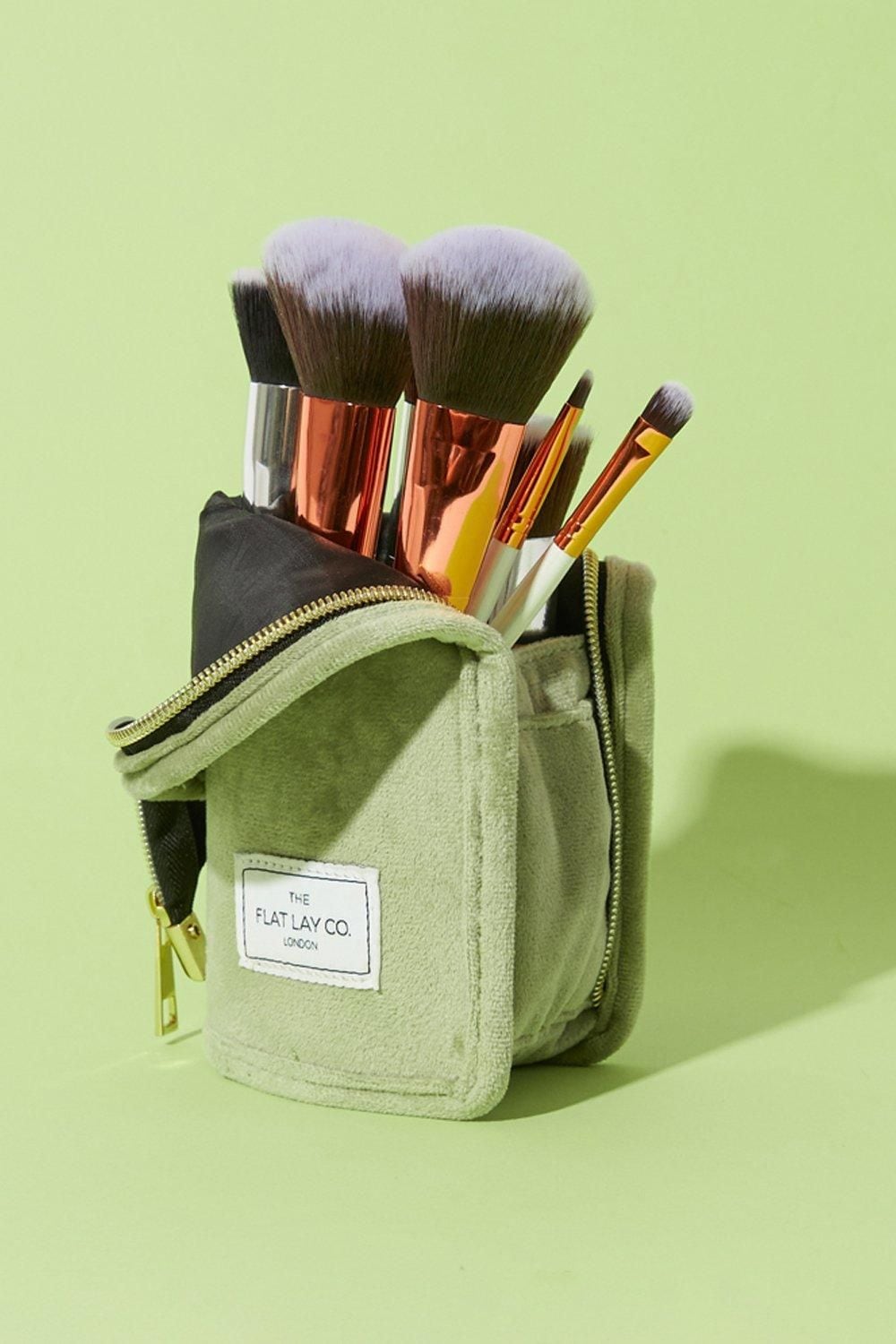 The Flat Lay Co Sage Velvet Brush Case Sage image 3