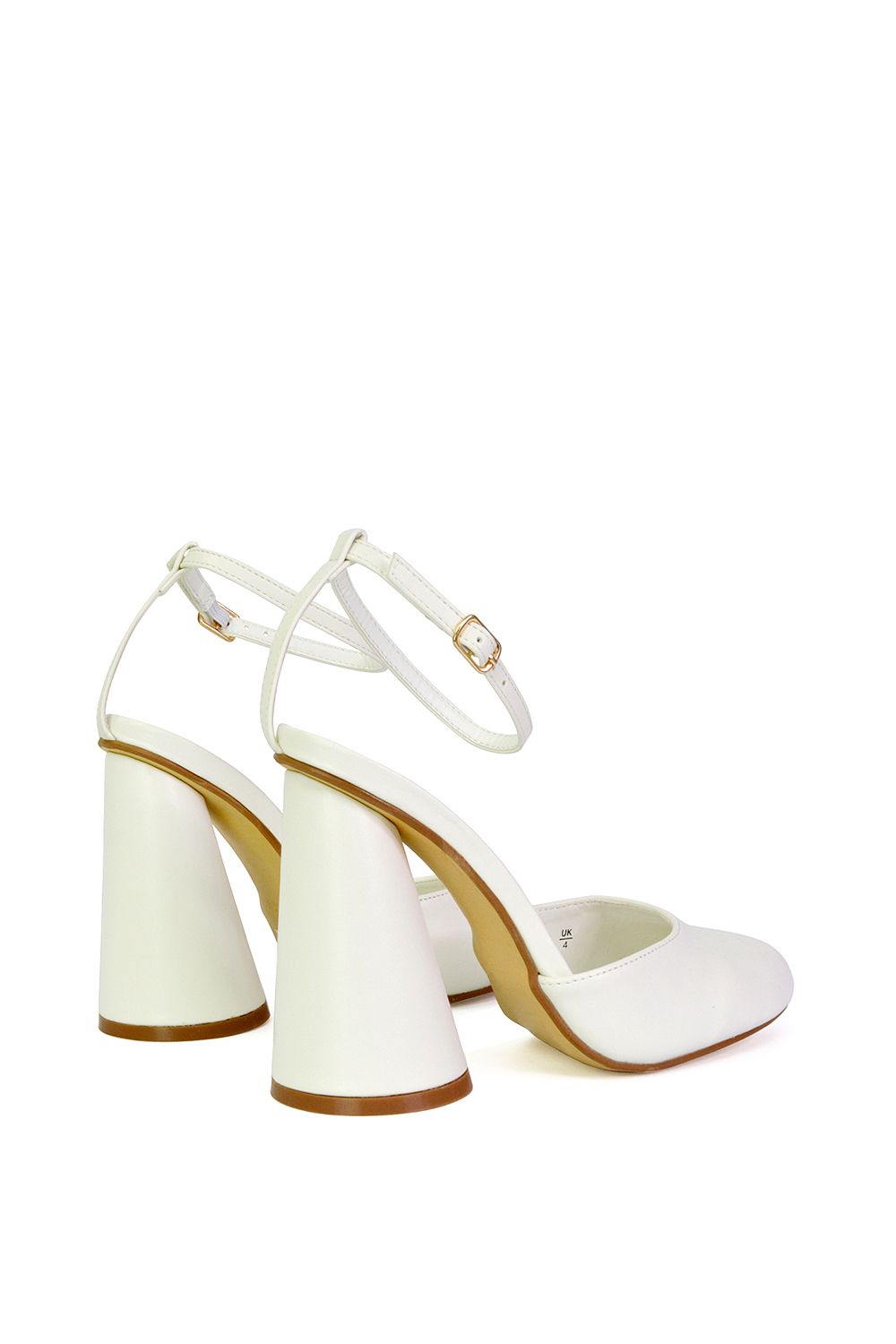 XY London 'Ekin' Ankle Strap Statement Cylinder Block Heel image 3