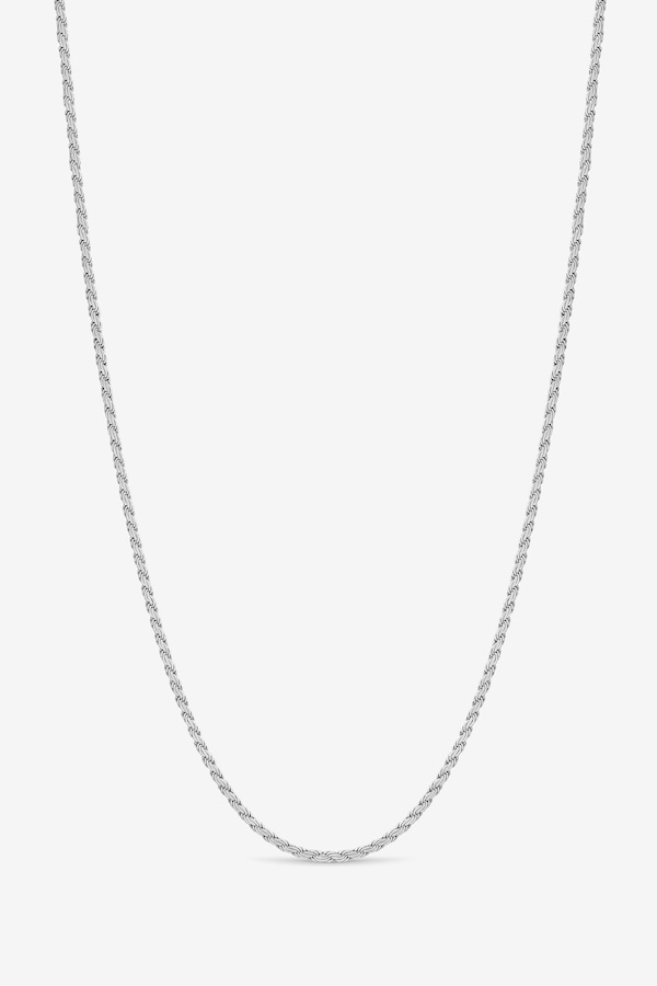 Simply Silver Sterling Silver 925 Textured Chain Necklace