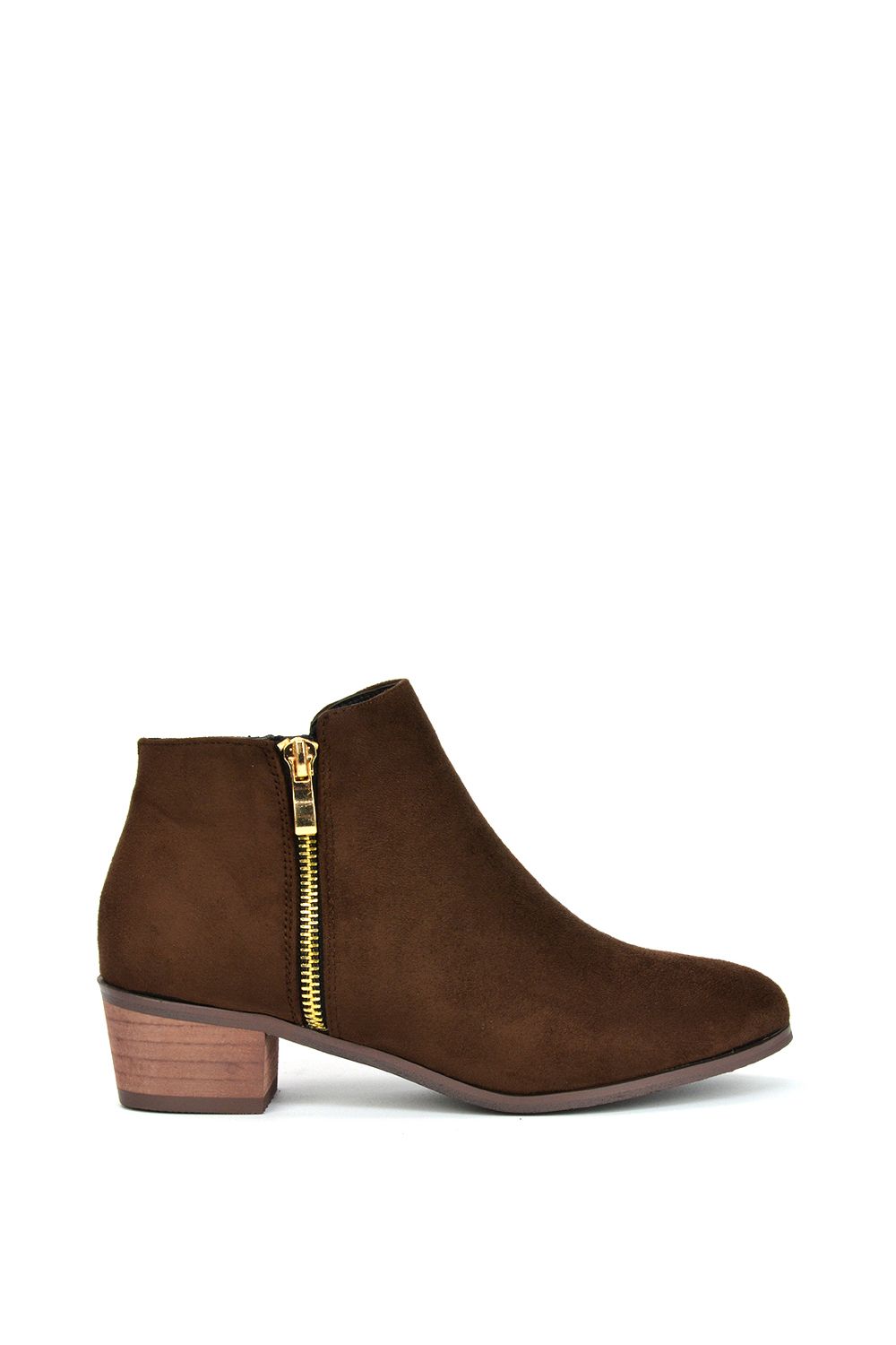 XY London 'Alberto' Low Heel Zip Up Ankle Boots