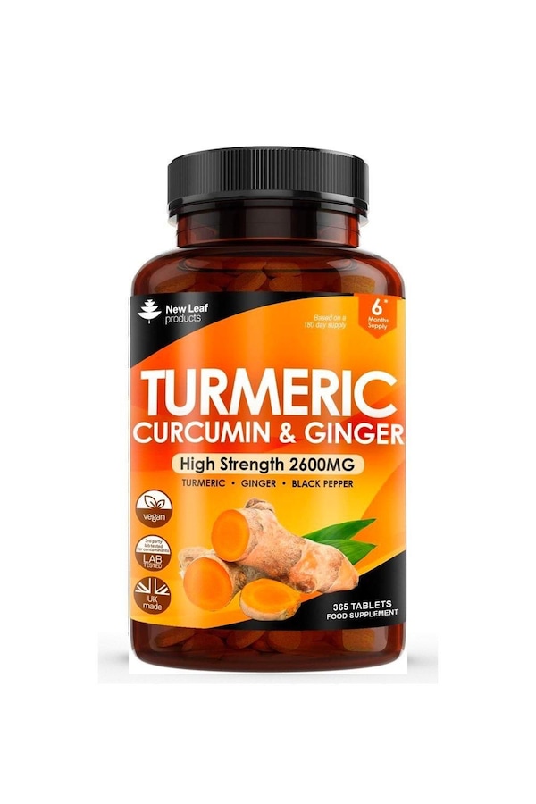 New leaf health Turmeric Supplements Ginger & Black Pepper Turmeric Tablets 95% Curcumin (6 months supply)
