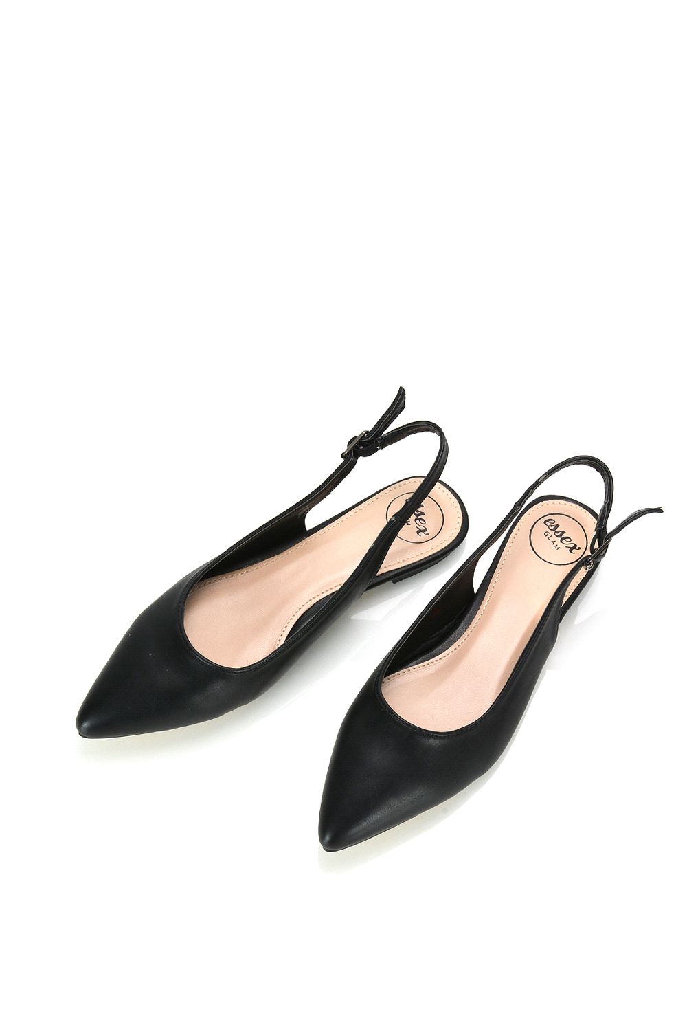 XY London 'Mindy' Pointed Toe Slingback Flat Ballerina Pumps image 5
