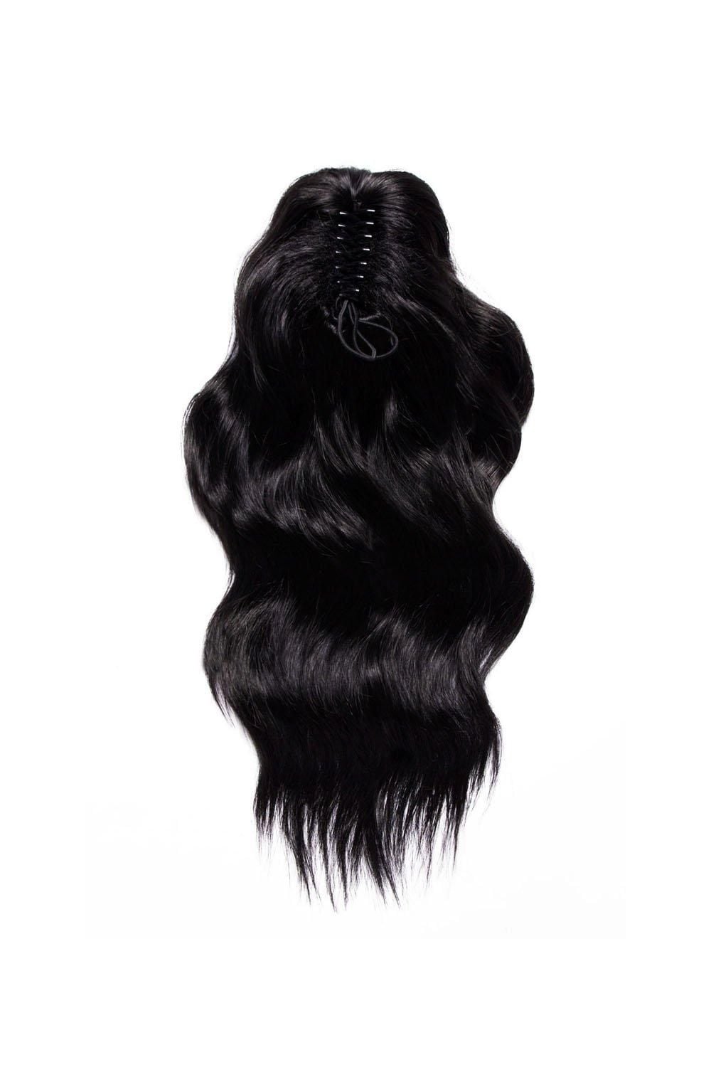 Lullabellz Brushed Out Wave 16inch Claw Clip Pony Natural Black image 2
