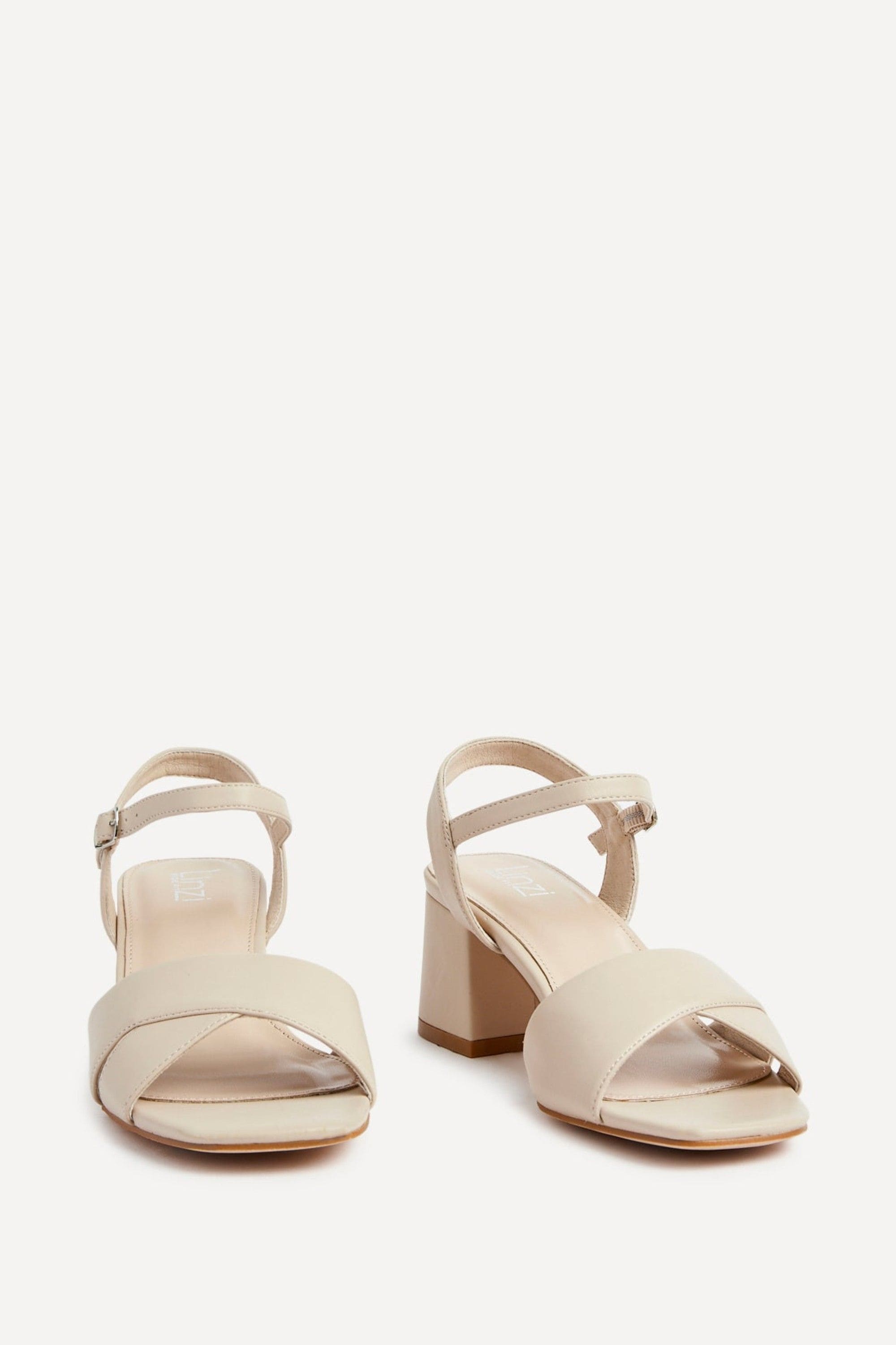 Linzi Vivian Wide Fit Nude Block Heel Sandals image 3