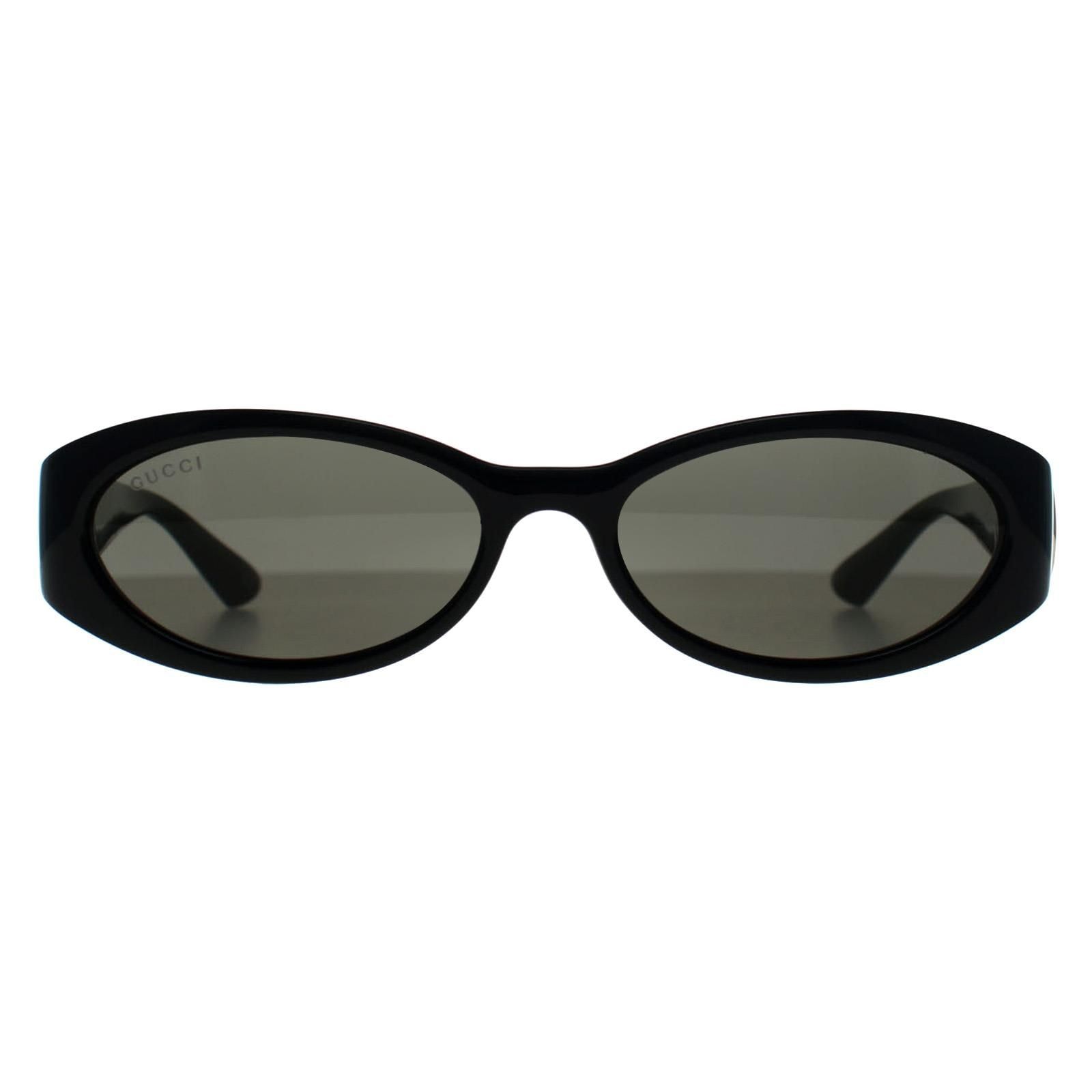 Gucci Oval Shiny Black Gold Grey GG1660S image 1