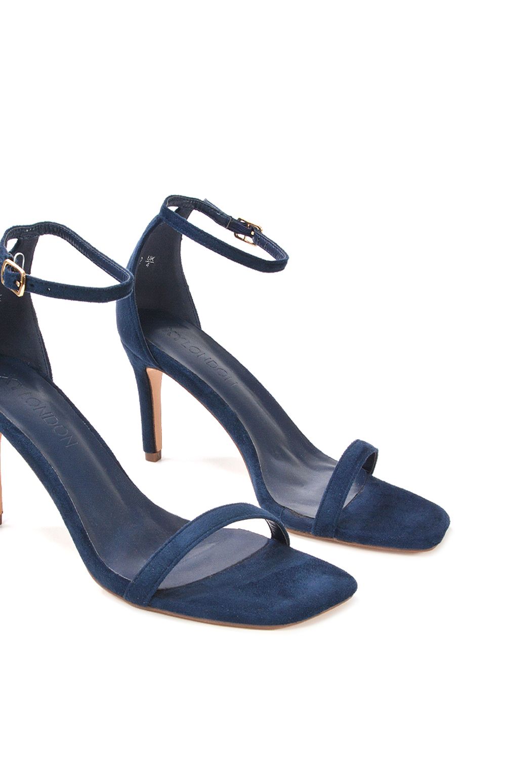 XY London 'Emma' Square Toe Stiletto High Heel Summer Sandals With Ankle Strap image 3