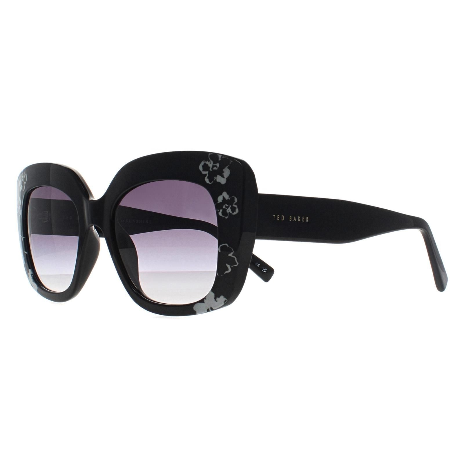 Ted Baker Cat Eye Solid Black Flowers Grey Gradient TB1675 Hattie image 2