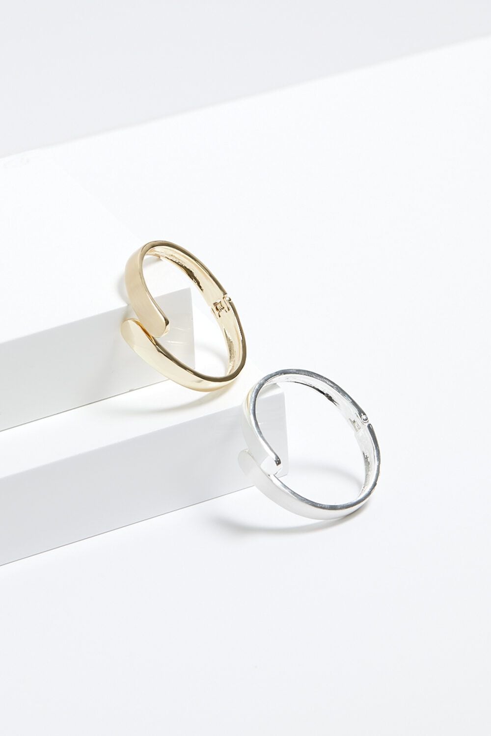 Jon Richard Gold Plated Polished And Satin Open Hinge Bangle image 4