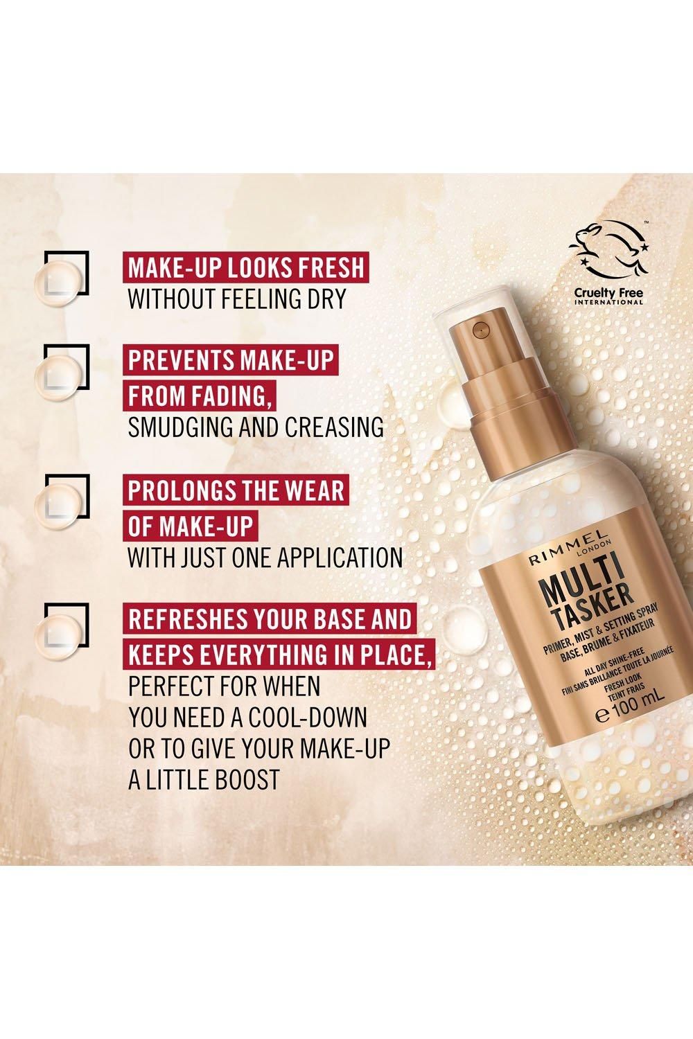 Rimmel London Multi-Tasker Primer Mist & Setting Spray 100ml Multi image 4