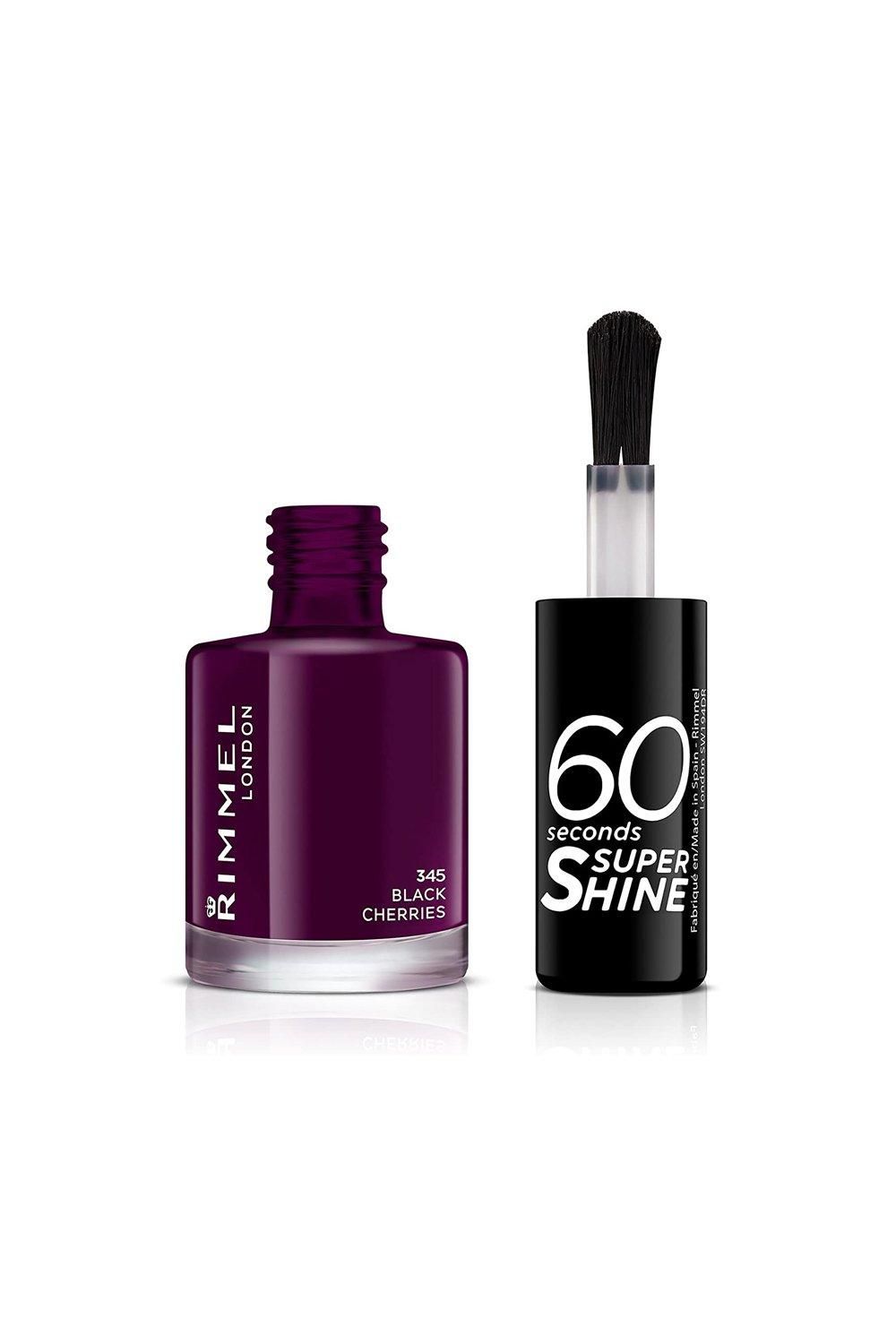 Rimmel London 60 Seconds Super Shine Nail Polish Black Cherries image 3