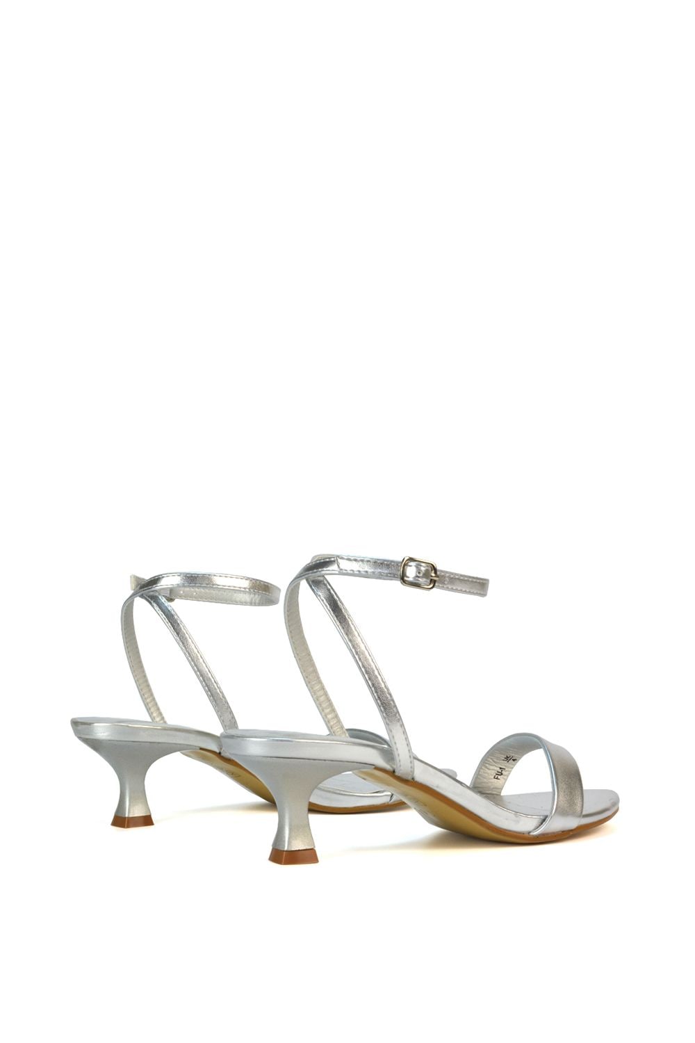 XY London 'Antonia' Kitten Low Heel Strappy Sandal Two Part Heeled Shoes image 4