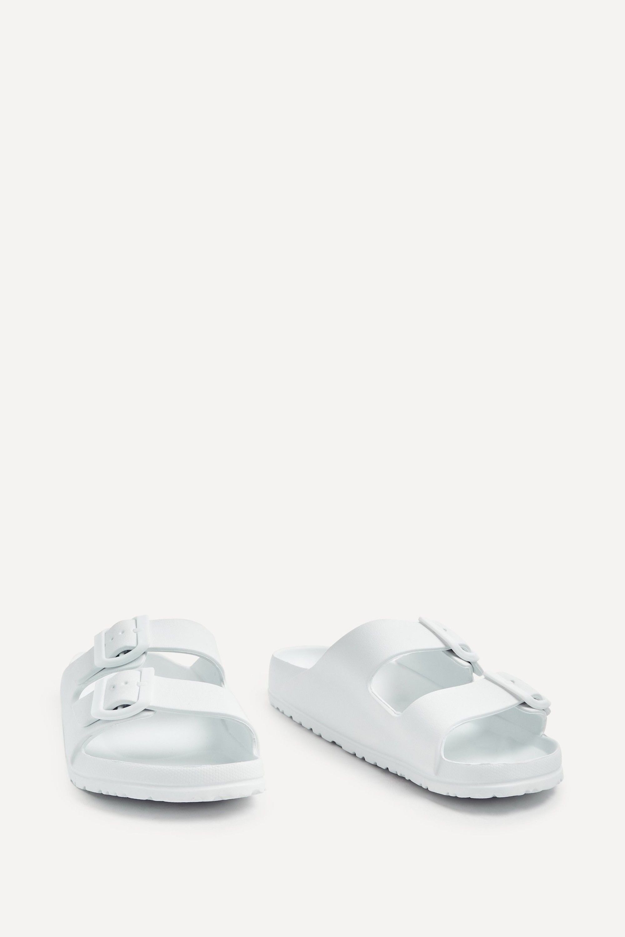 Linzi Candice White Slip On Slider Sandals image 3
