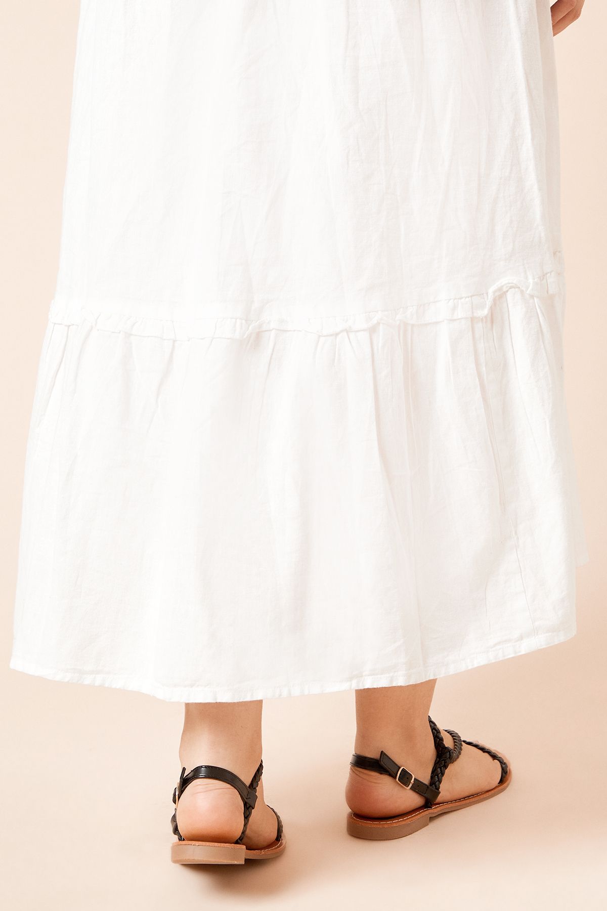 Dorothy Perkins Jamie Plaited Asymmetric Strap Flat Sandals Black image 4