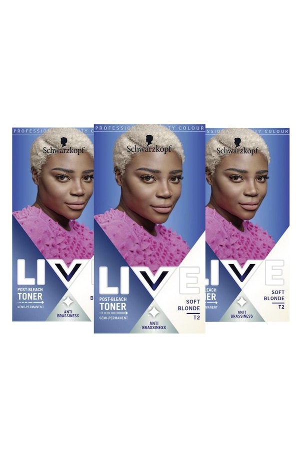 Schwarzkopf Live Post Bleach Toner Semi-Permanent 'Hair Dye' White T1 3x