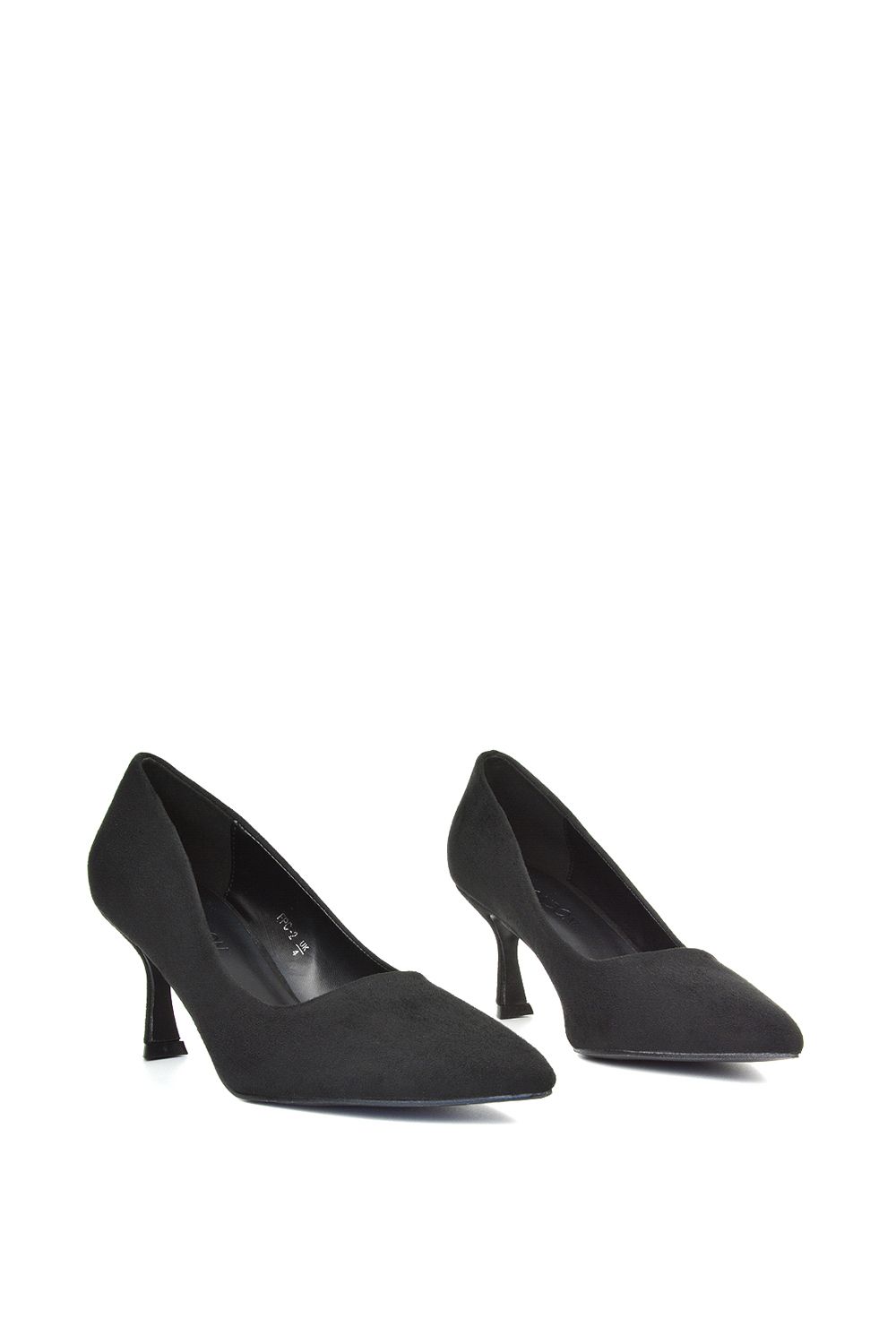 XY London 'Lisa' Slip On Pointed Toe Court Shoe Pumps With Stiletto Mid Heel image 3