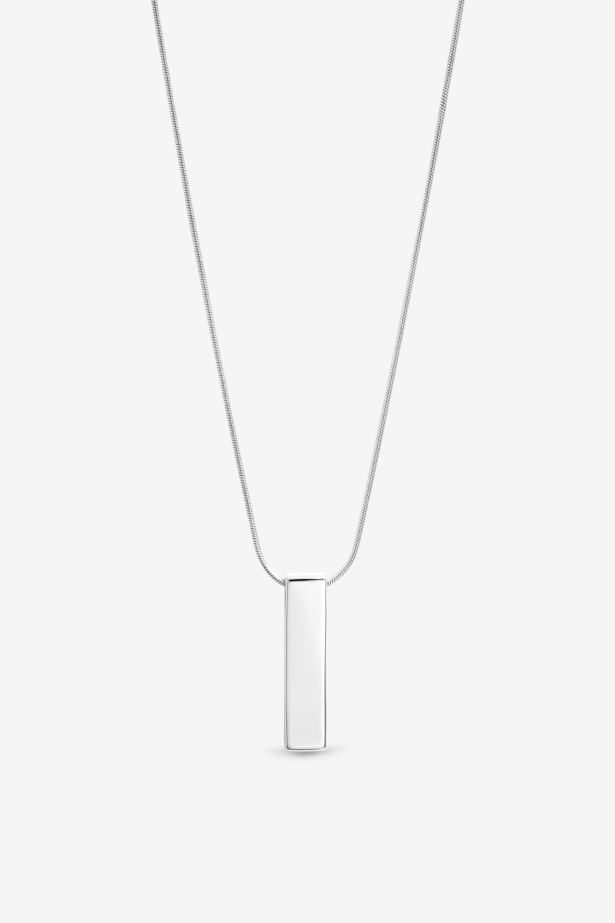 Simply Silver Sterling Silver 925 Polished Bar Pendant image 3