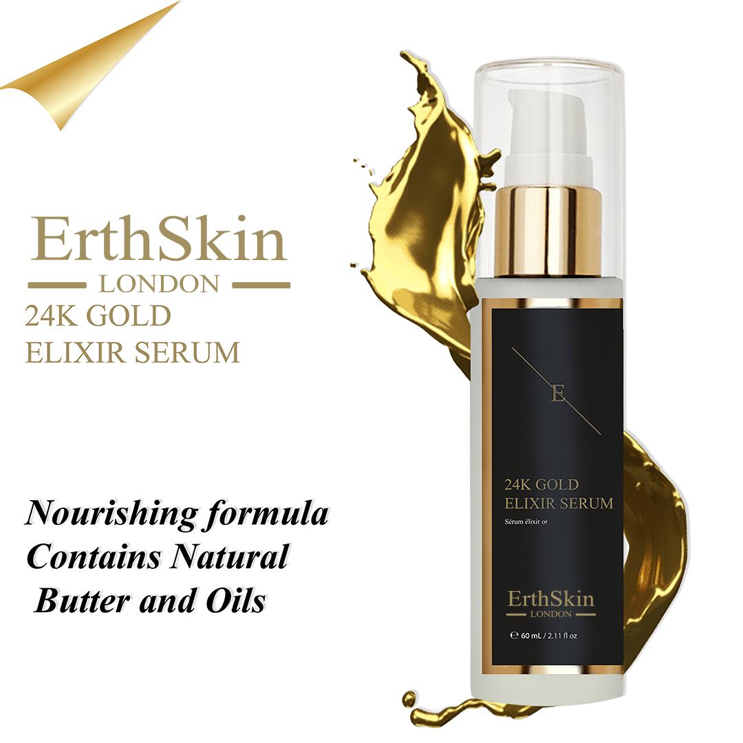 Erth Skin London Anti-Wrinkle Elixir Serum 24k Gold 60ml image 2