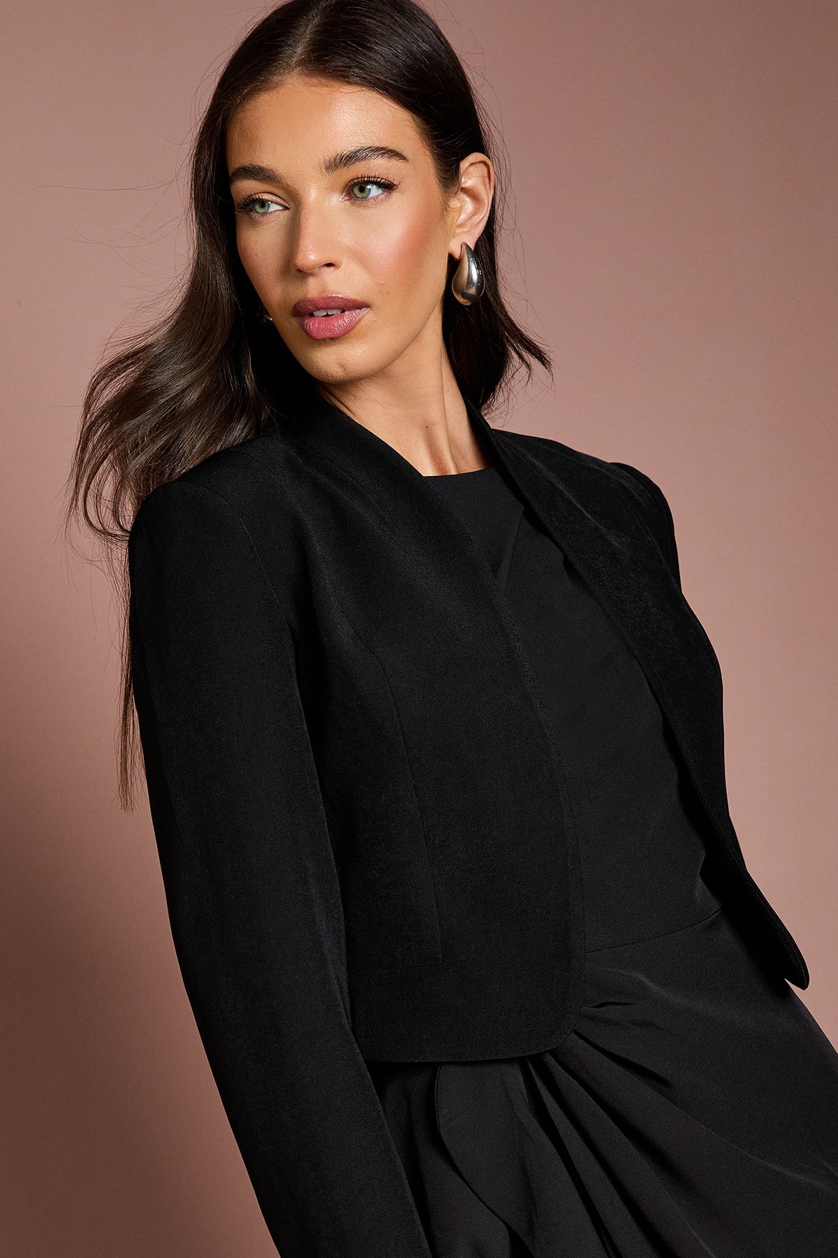 Coast Bow Back Long Sleeve Jacket Black image 3