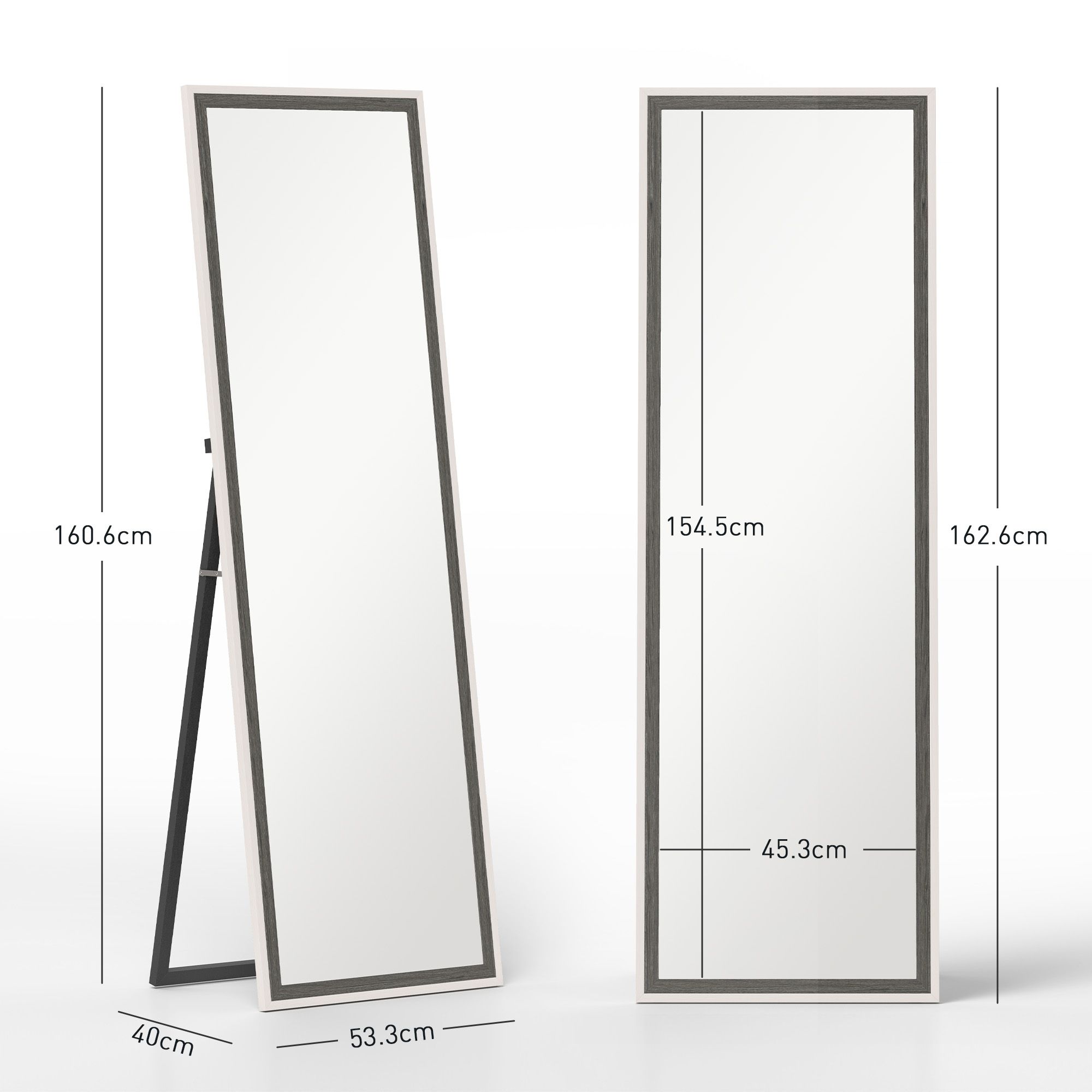 HOMCOM 163 x 53 cm Full Length Mirror with Frame for Living Room image 3