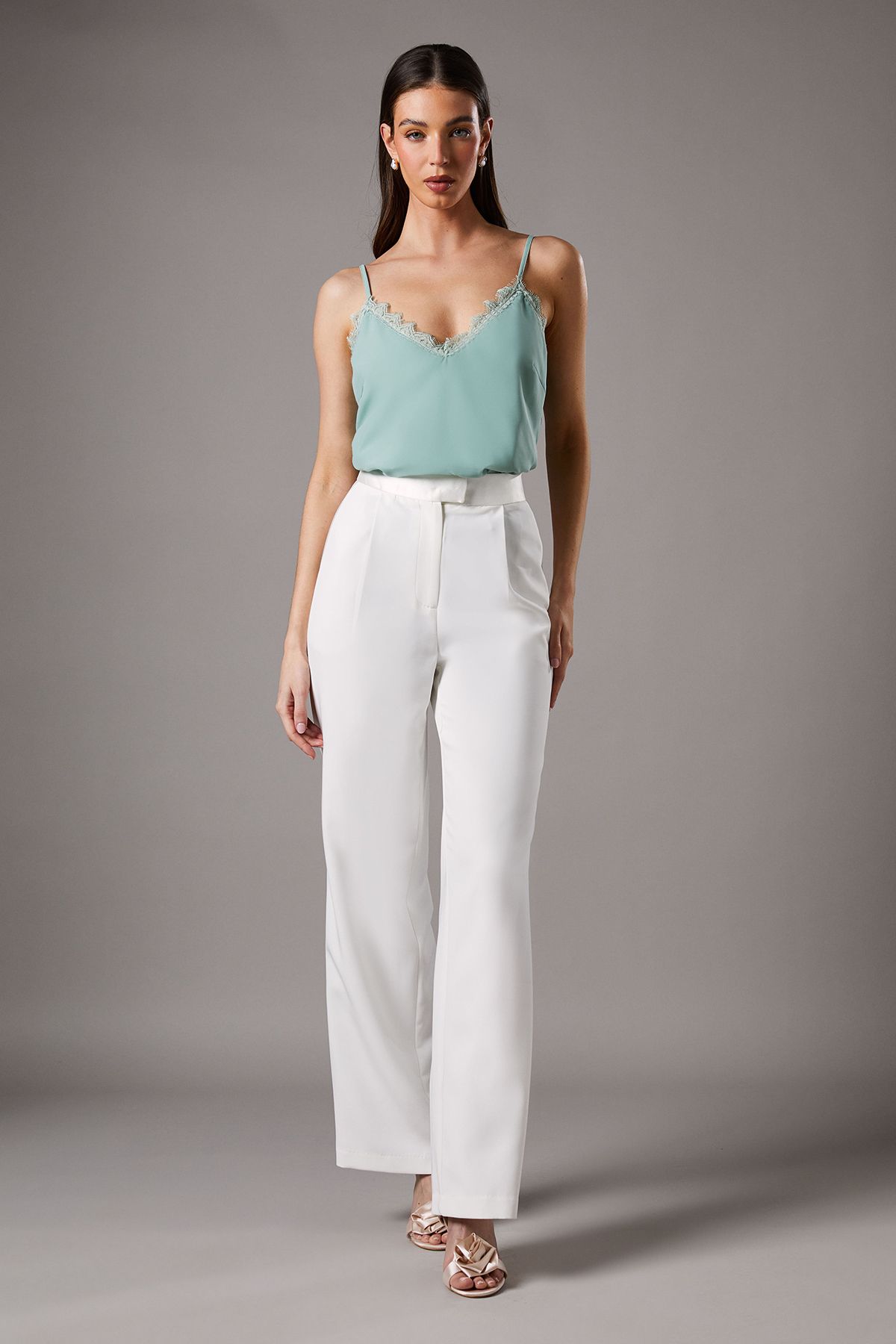 Coast Lace Trim Cami Mint image 2