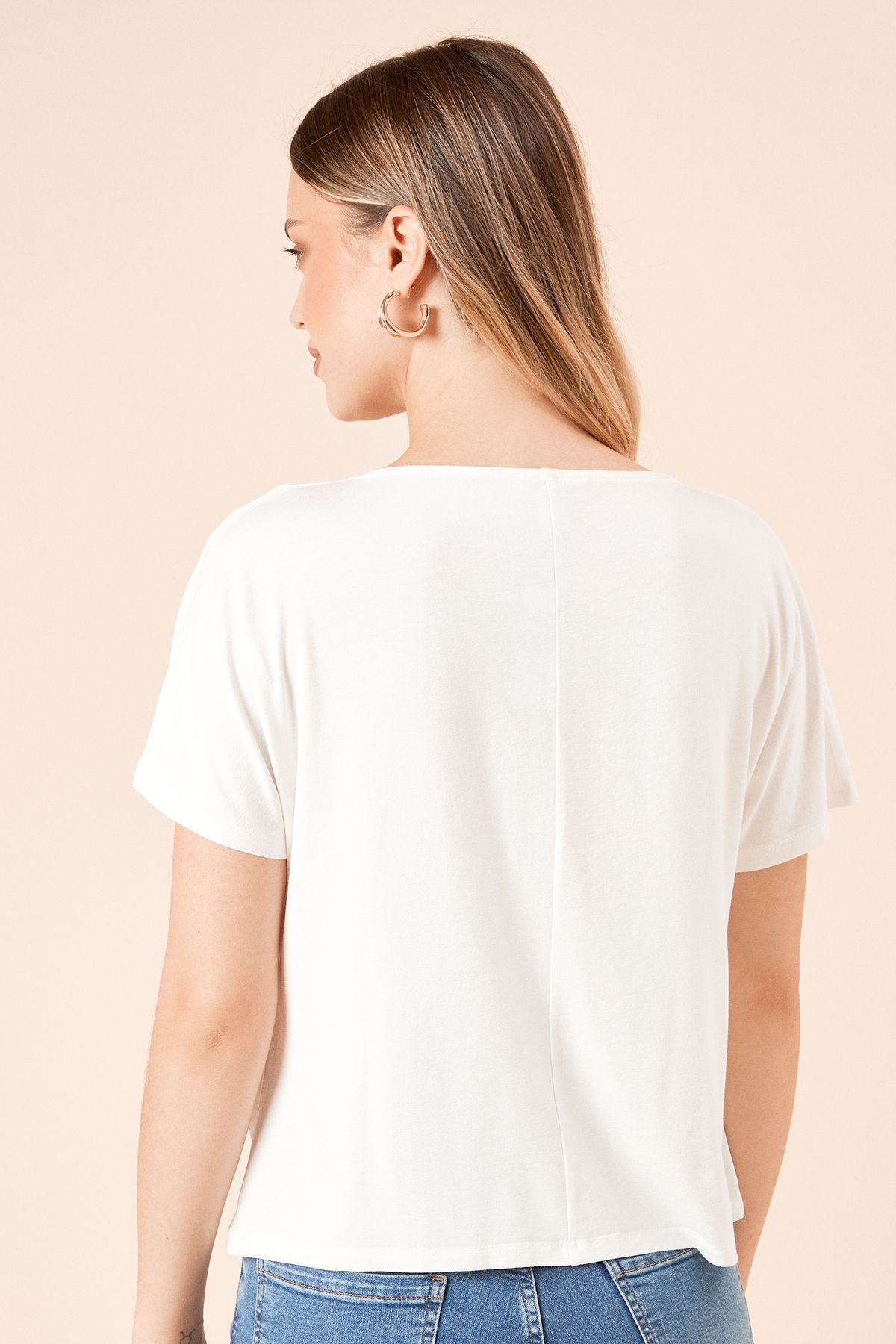Dorothy Perkins Cowl Neck T Shirt Ivory image 4