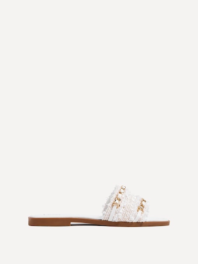 Linzi Lola White Faux Leather Slider