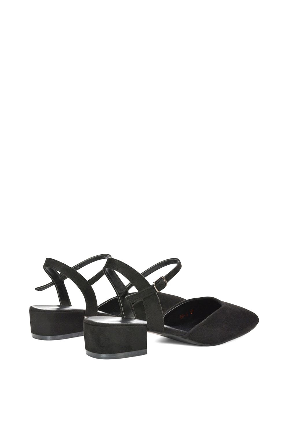 XY London 'Hilary' Square Closed Toe Strappy Court Shoe Low Heels image 4
