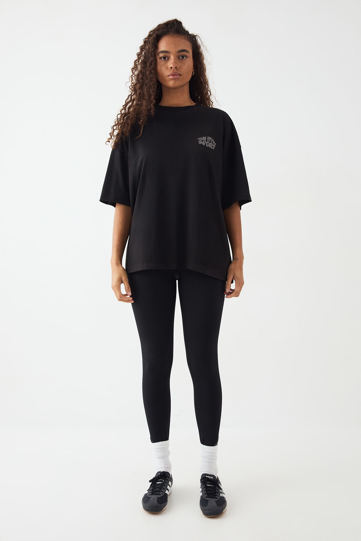 DSGN Studio DSGN Studio Sport Printed Oversized T-Shirt Black image 5