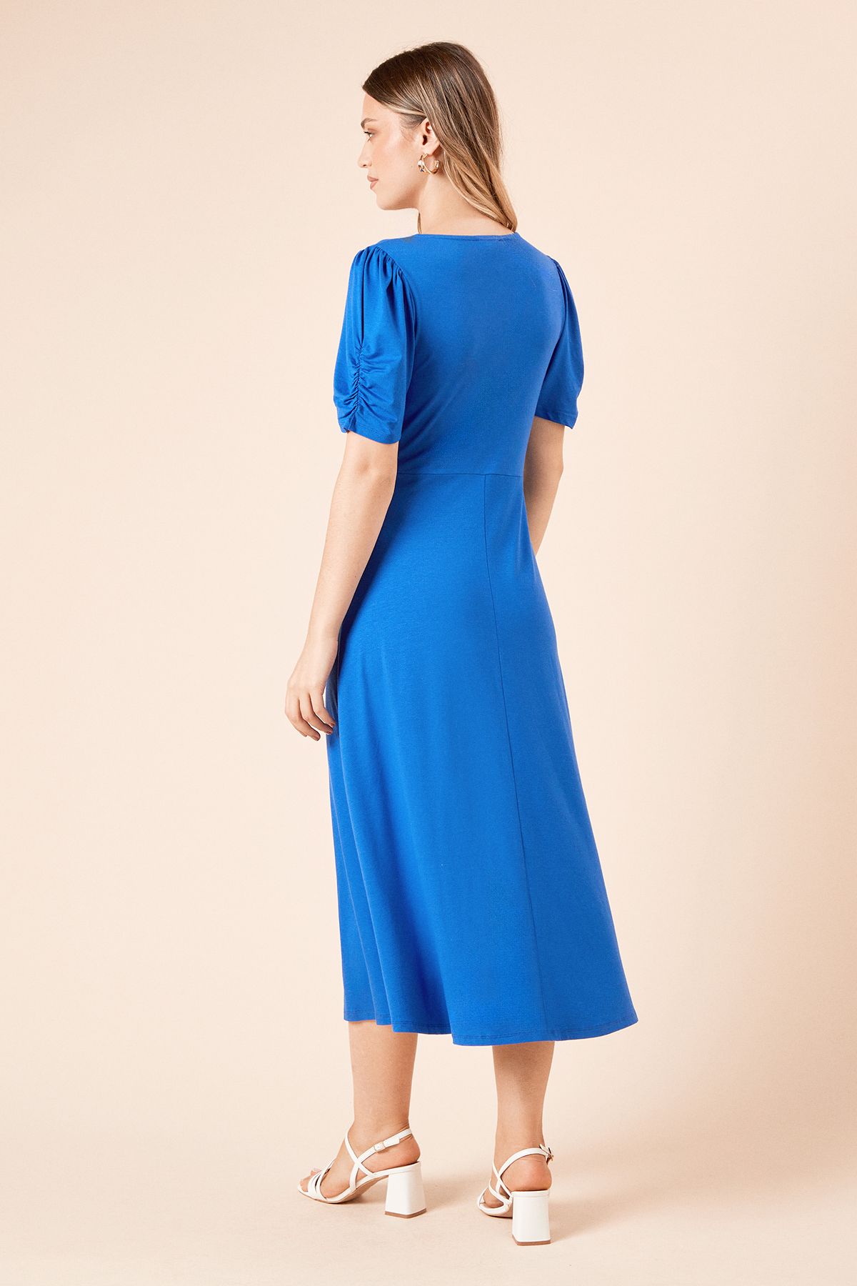 Dorothy Perkins Wrap Front Midi Dress Cobalt image 4