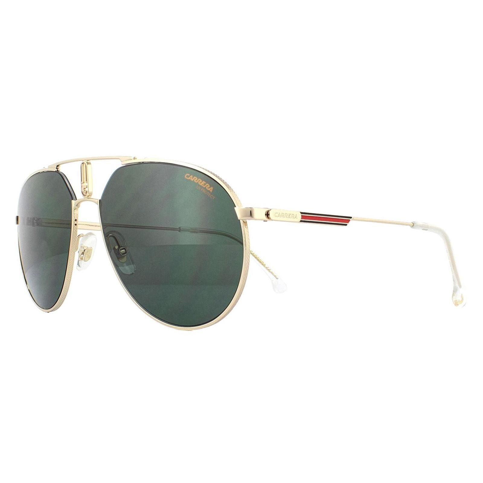 Carrera Aviator Gold Green Sunglasses image 2