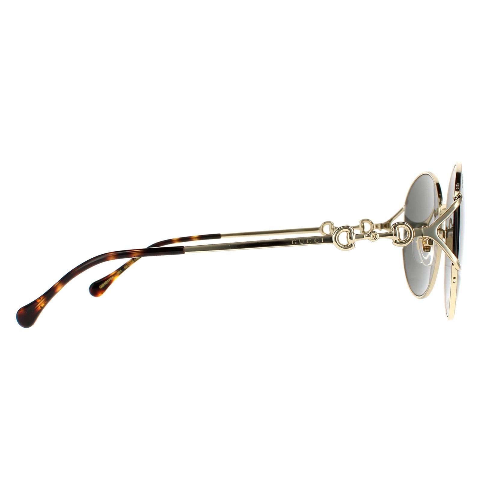 Gucci Round Gold Grey Sunglasses image 4