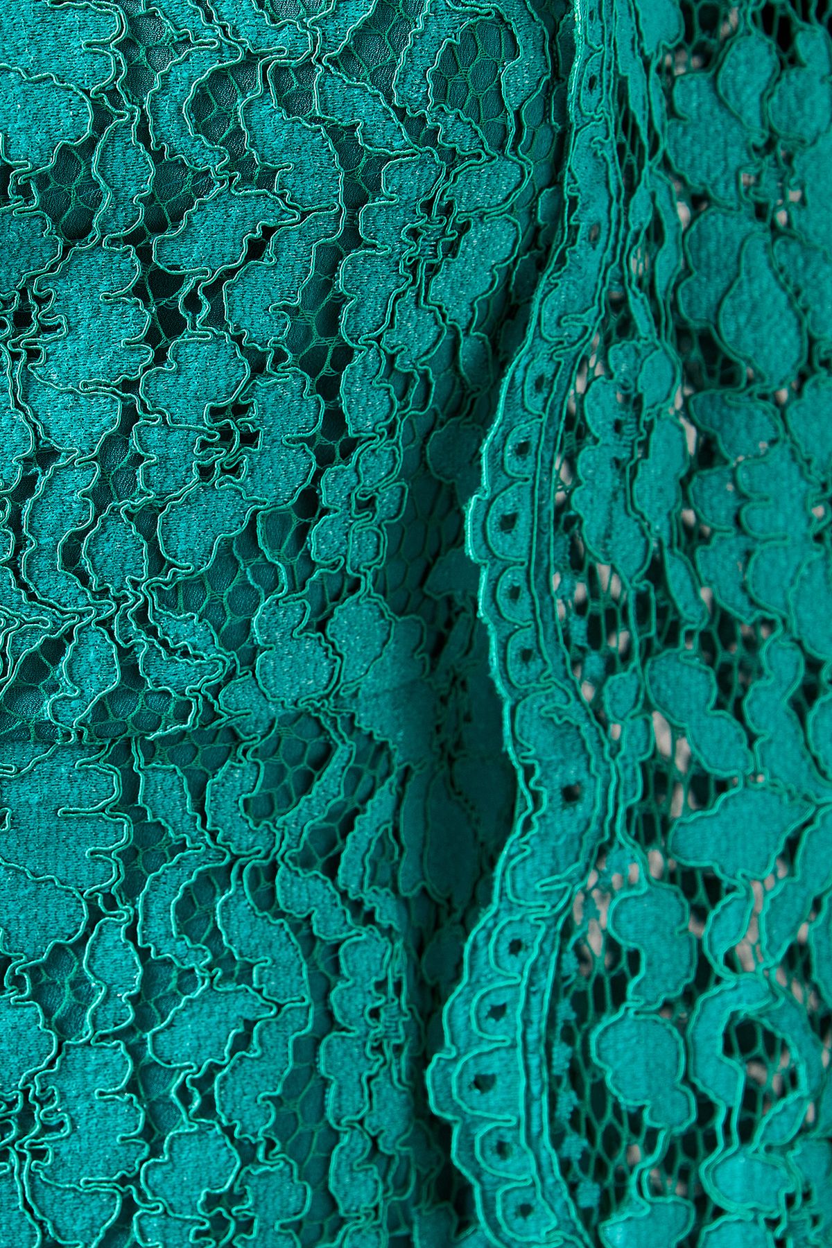 Coast Lace Cape Gown Emerald image 5