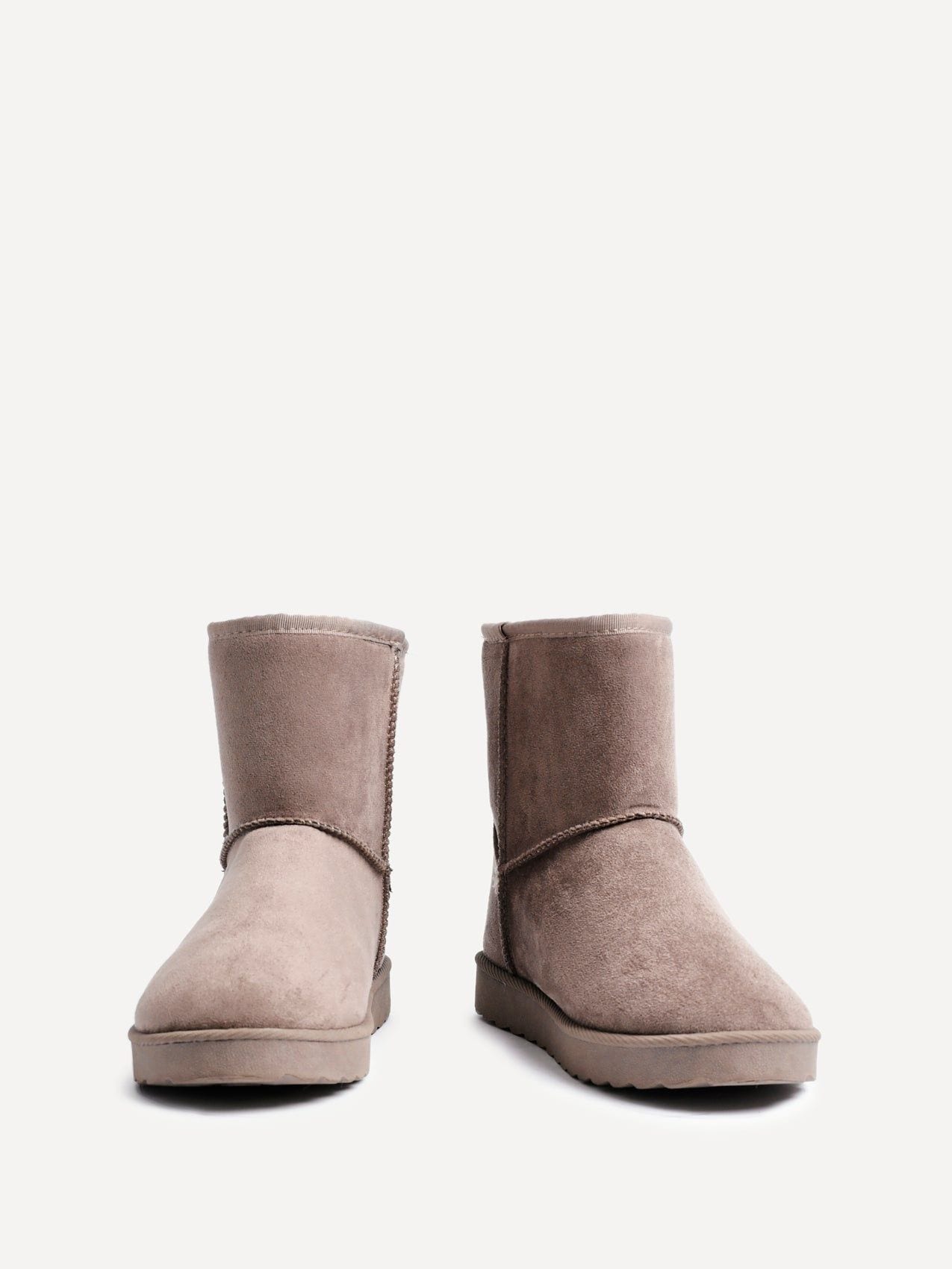 Linzi Addy Mocha Faux Suede Faux Fur Lined Ankle Boot image 3