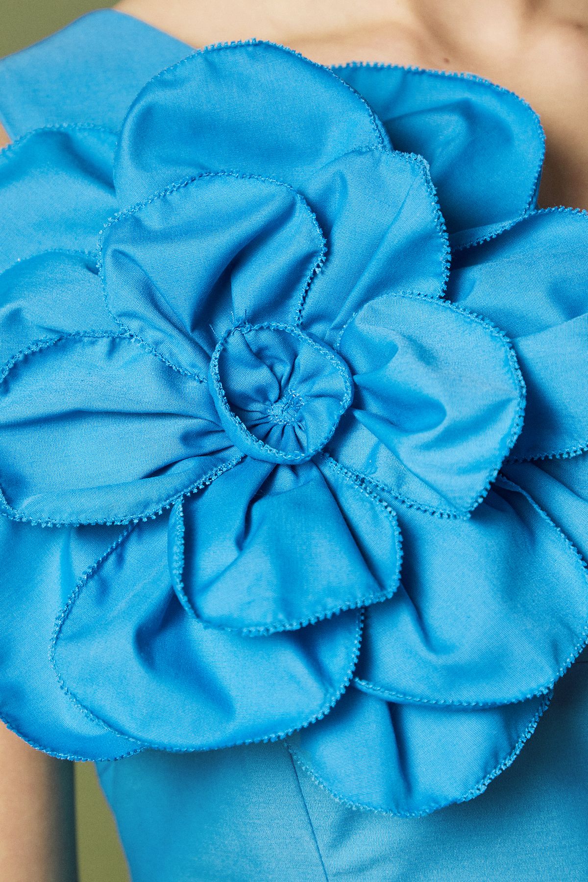 Coast One Shoulder Corsage Midi Dress Blue image 5