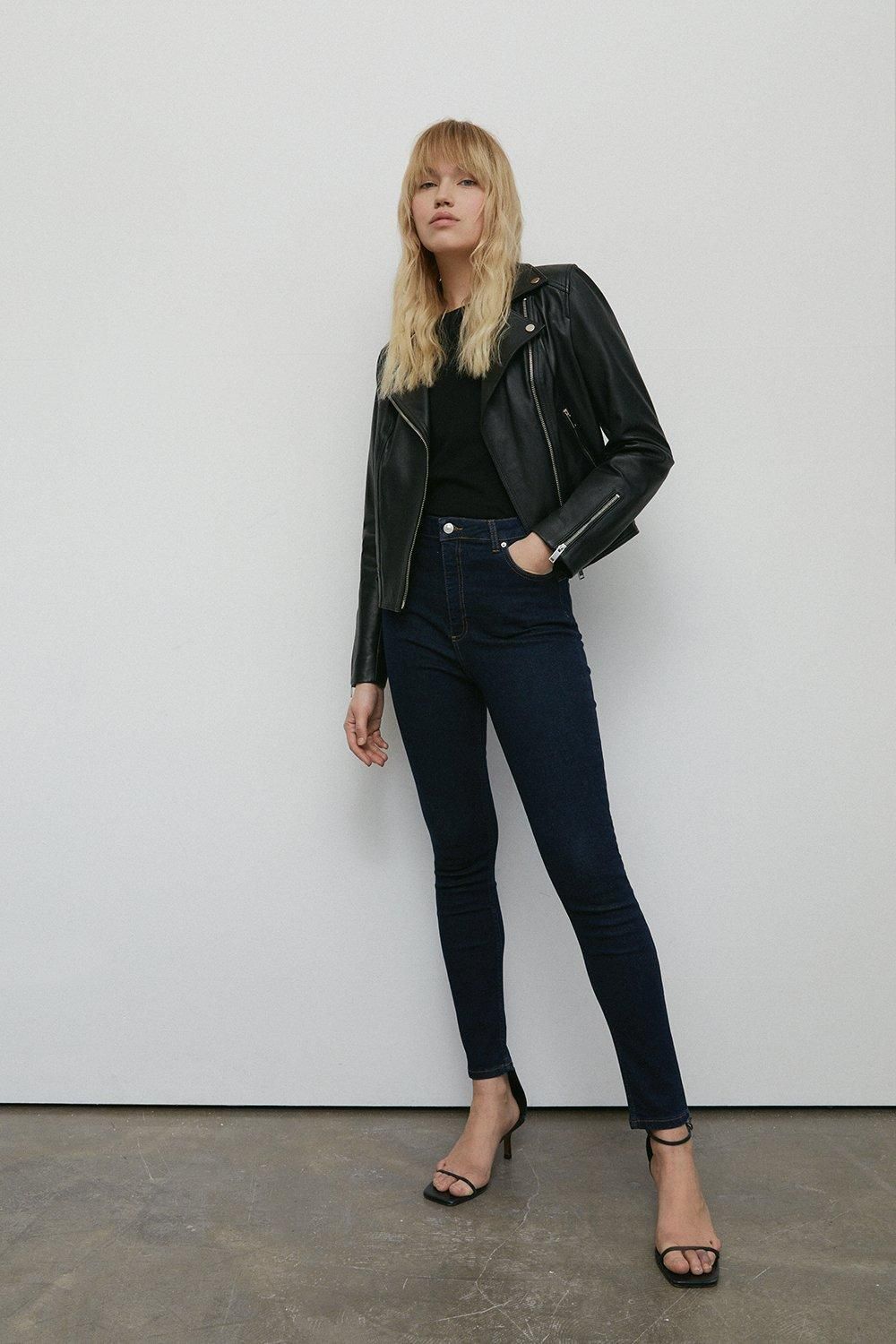 Warehouse 98s Denim High Rise Skinny Jean Indigo image 1