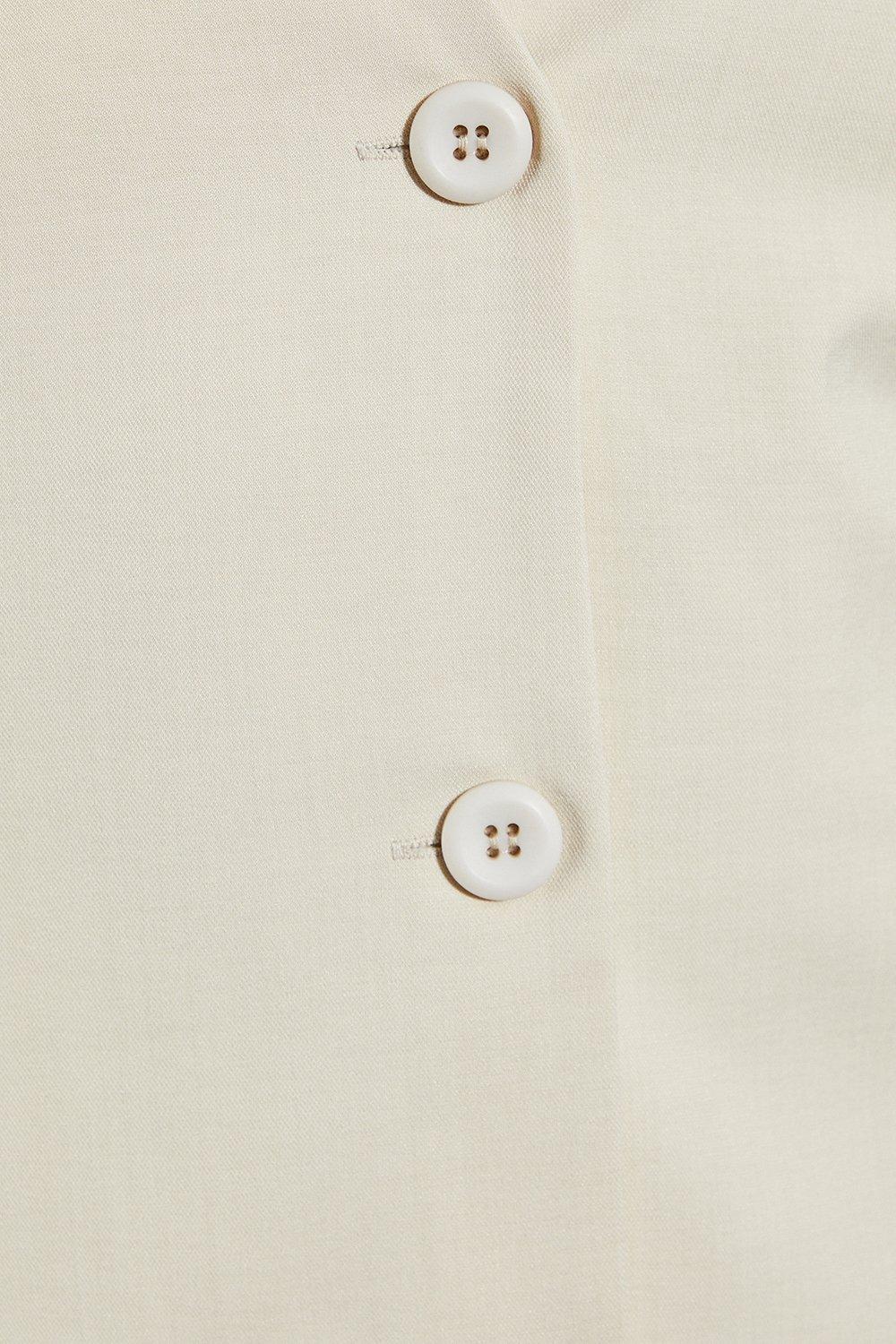 MissPap Sleeveless Tailored Waistcoat Style Mini Dress Stone image 5