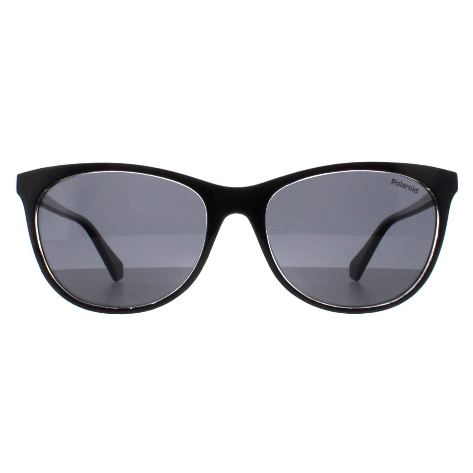 Polaroid Cat Eye Black Crystal Grey Polarized PLD 4161/S image 1