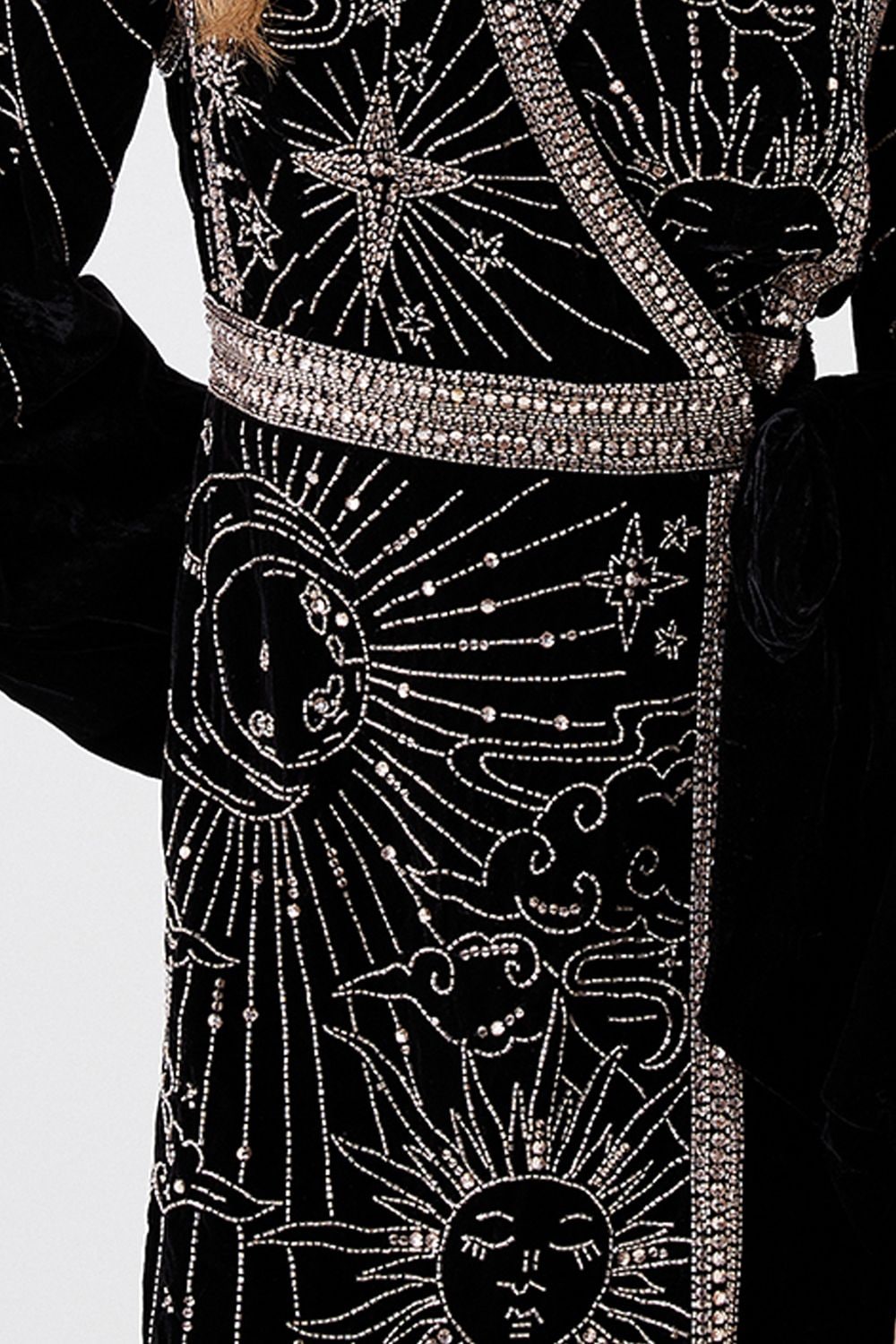 Coast Party Sequin Velvet Wrap Mini Dress Black image 5