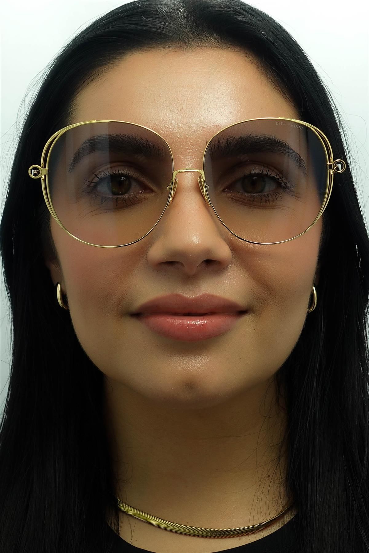 Dita Round Gold Black Palladium Light Grey to Light Tan Gradient Arohz image 6