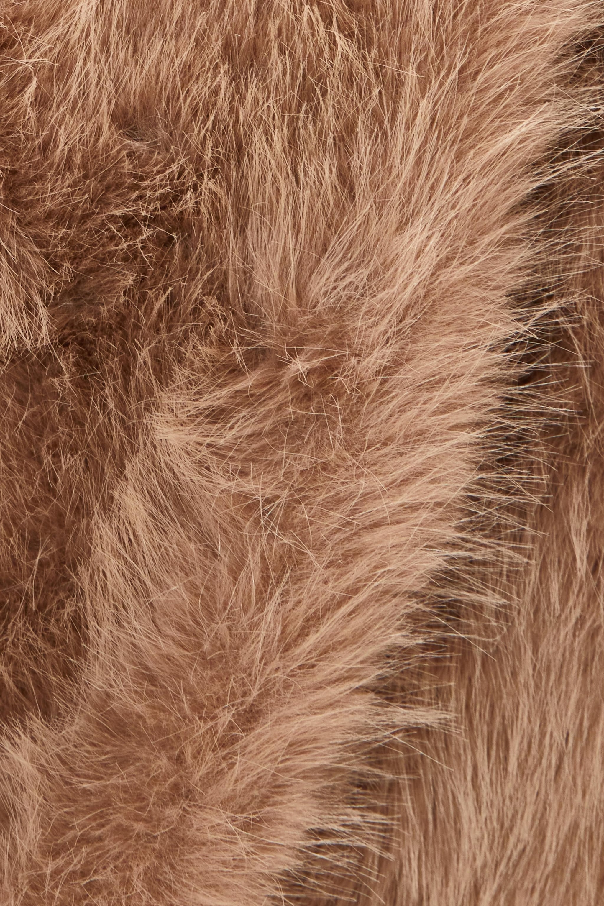 Quiz Beige Faux Fur Scarf image 4